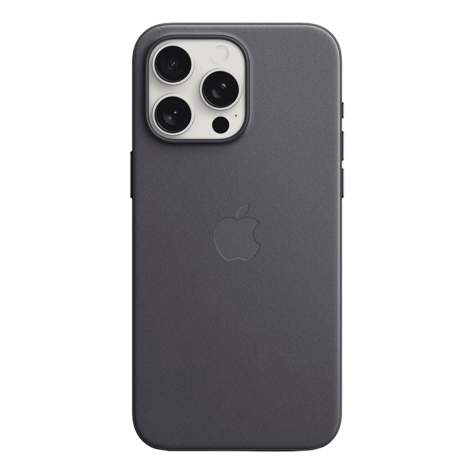 Apple Soft FineWoven Back Cover for Apple iPhone 15 Pro Max (MagSafe Charging Support, Black)_3