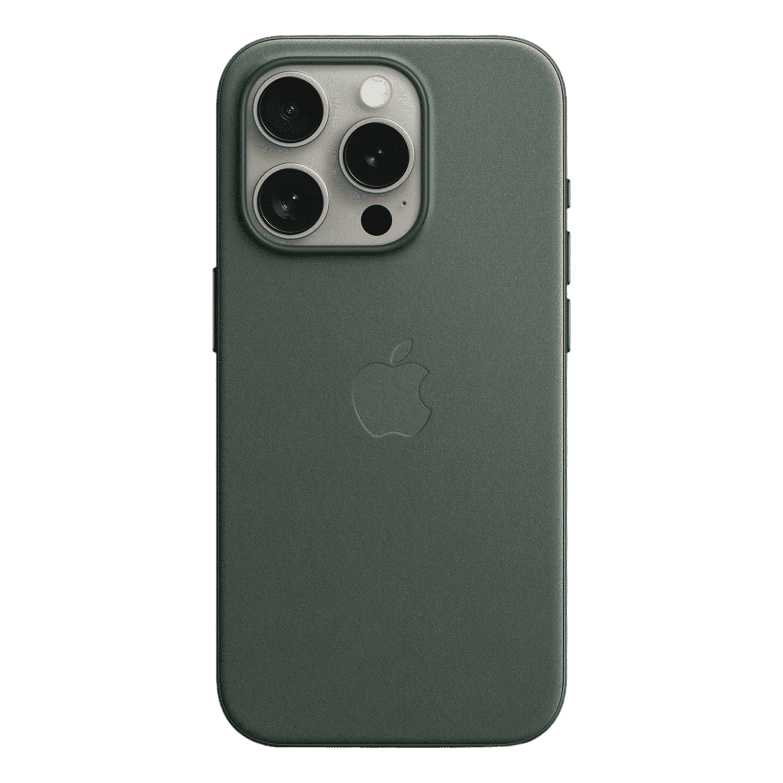 Apple Soft FineWoven Back Cover for Apple iPhone 15 Pro (MagSafe Charging Support, Evergreen)_1