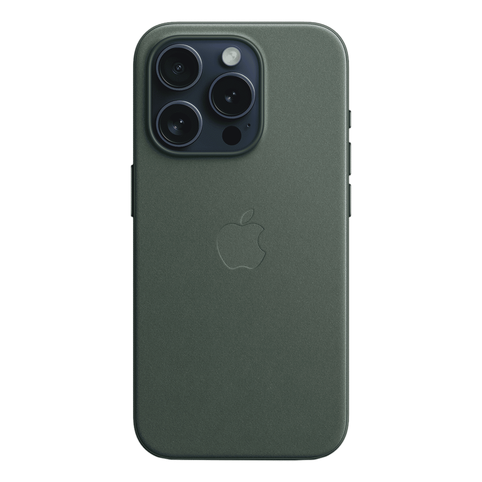 Apple Soft FineWoven Back Cover for Apple iPhone 15 Pro (MagSafe Charging Support, Evergreen)_2