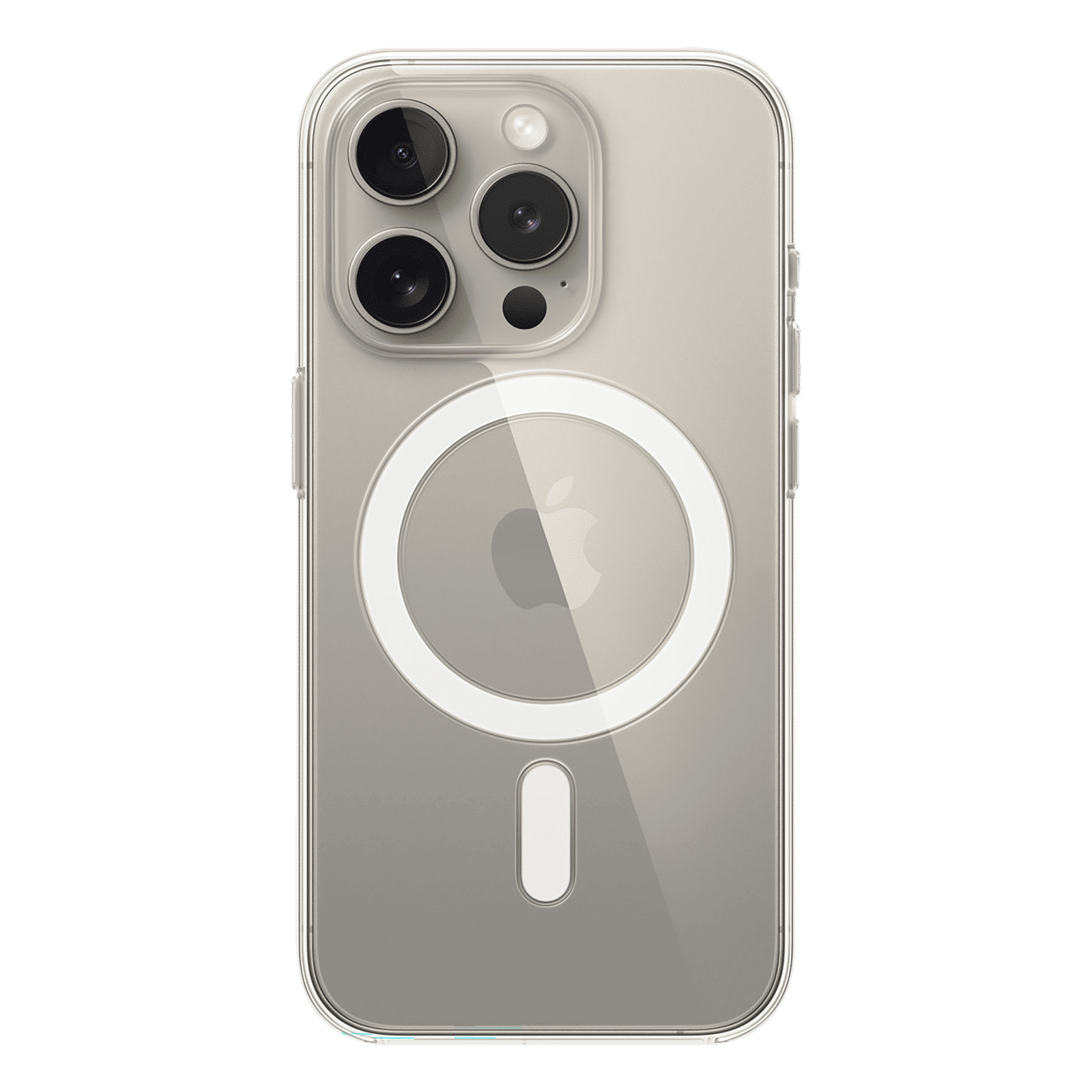 Apple Polycarbonate Back Cover for Apple iPhone 15 Pro (MagSafe Charging Support, Clear)_1