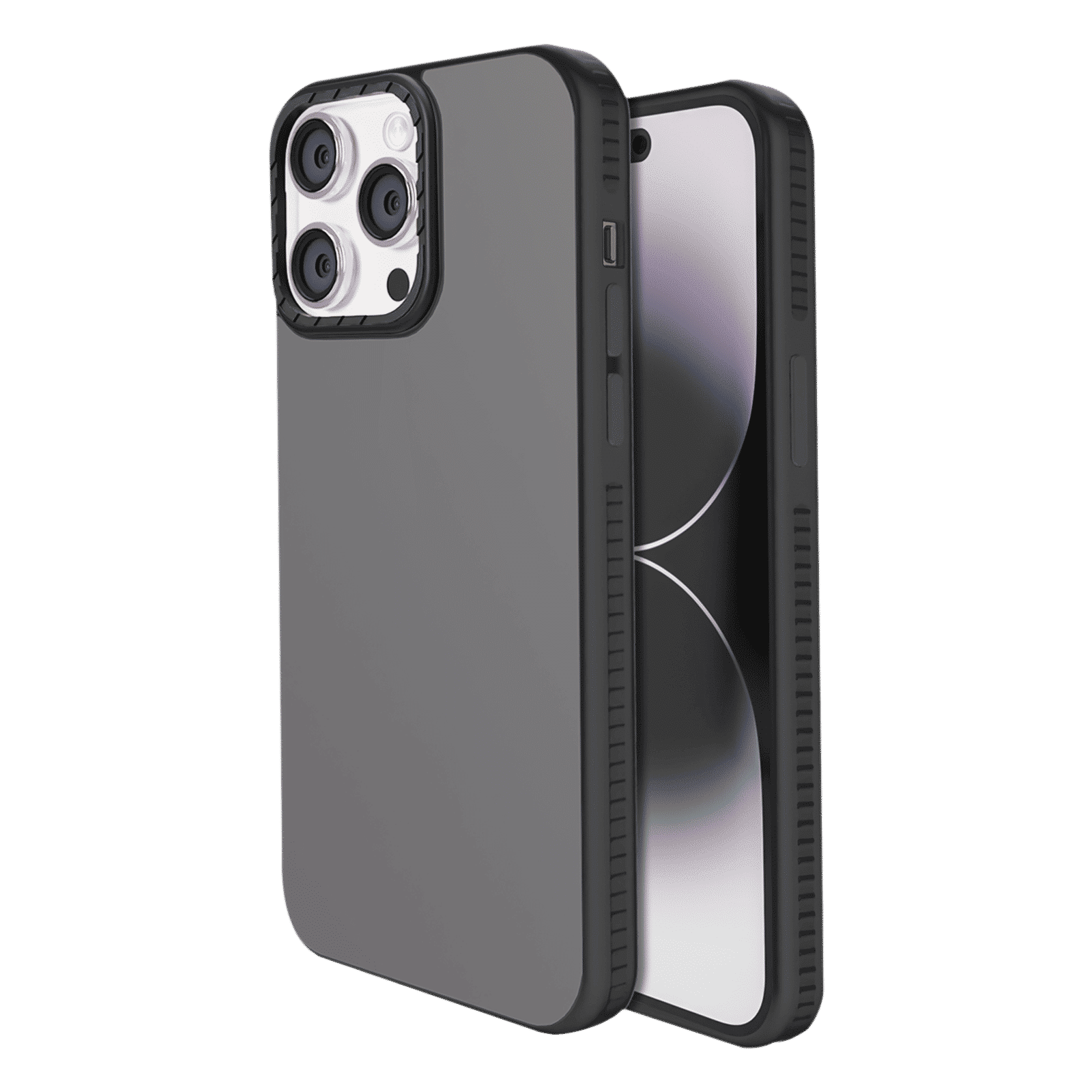 GRIPP Alpine Rubber Back Cover for Apple iPhone 15 Pro (Scratch Protection, Black)_1