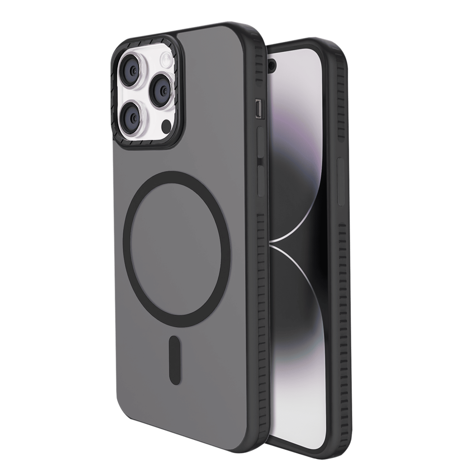 GRIPP Alpine Rubber Back Cover for Apple iPhone 15 Plus (MagSafe Compatible, Black)_1