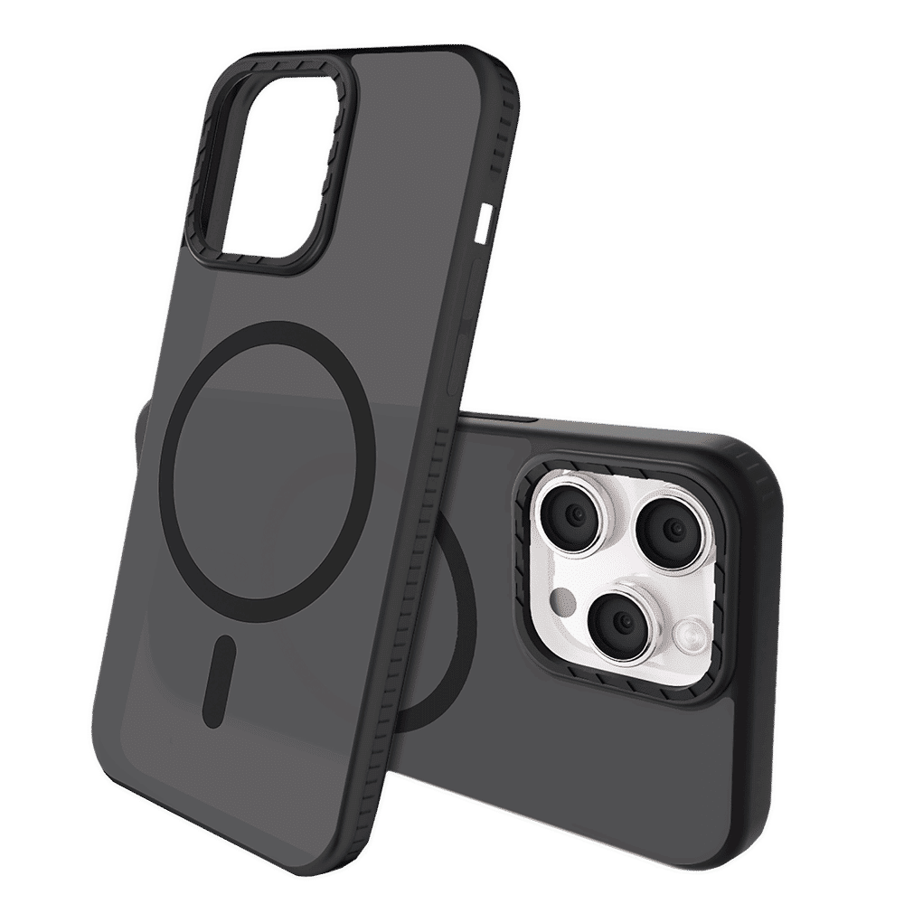 GRIPP Alpine Rubber Back Cover for Apple iPhone 15 Plus (MagSafe Compatible, Black)_2