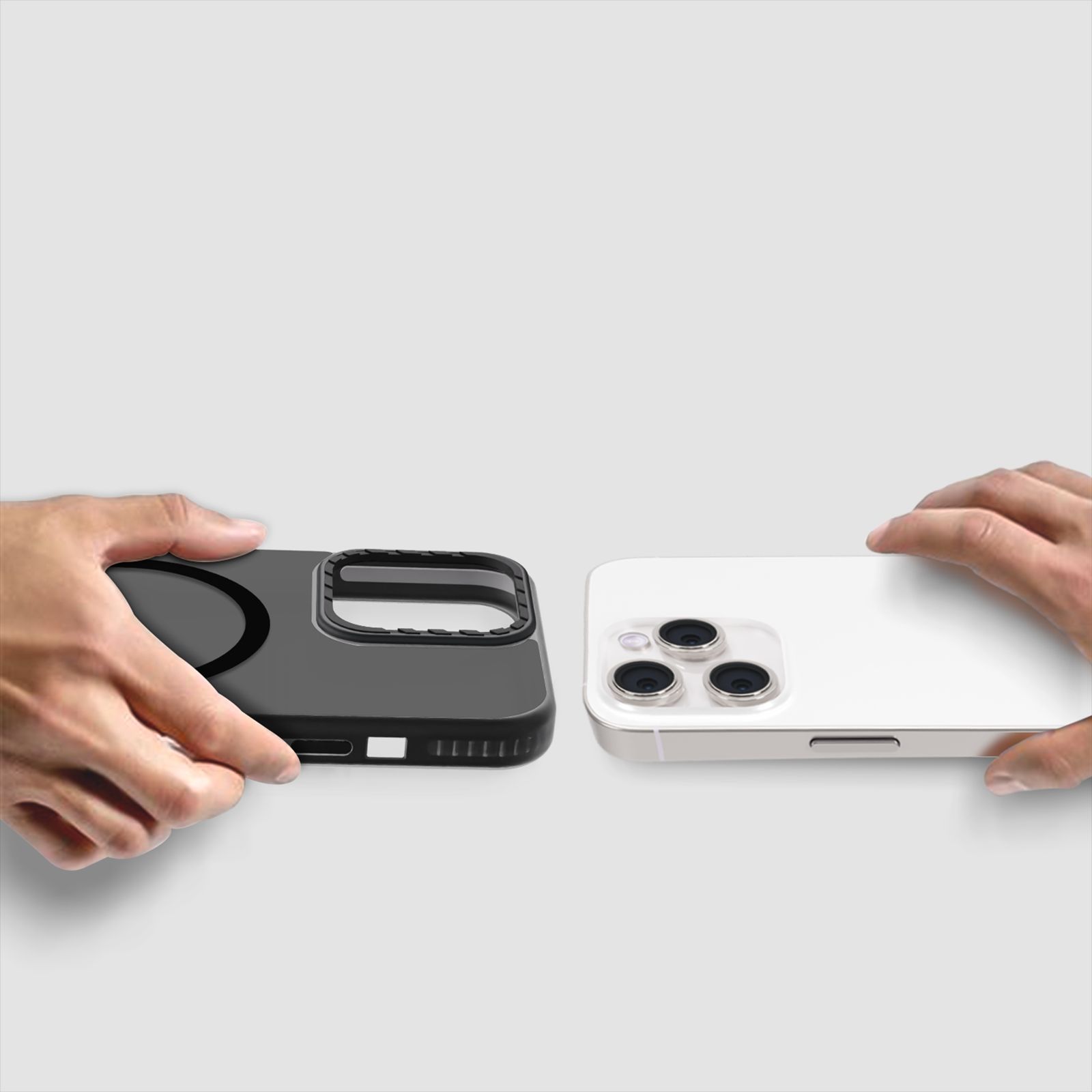 GRIPP Alpine Rubber Back Cover for Apple iPhone 15 Plus (MagSafe Compatible, Black)_3