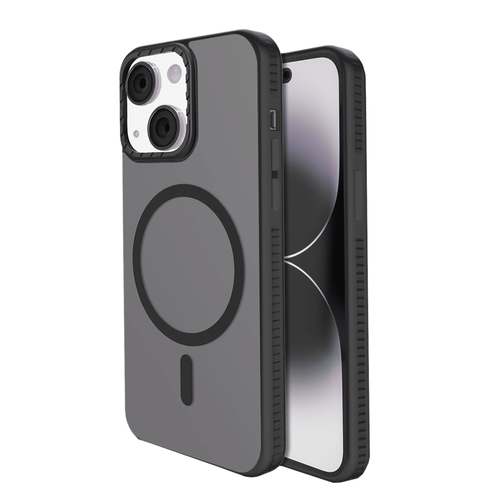 GRIPP Alpine Rubber Back Cover for Apple iPhone 15 (MagSafe Compatible, Black)_1