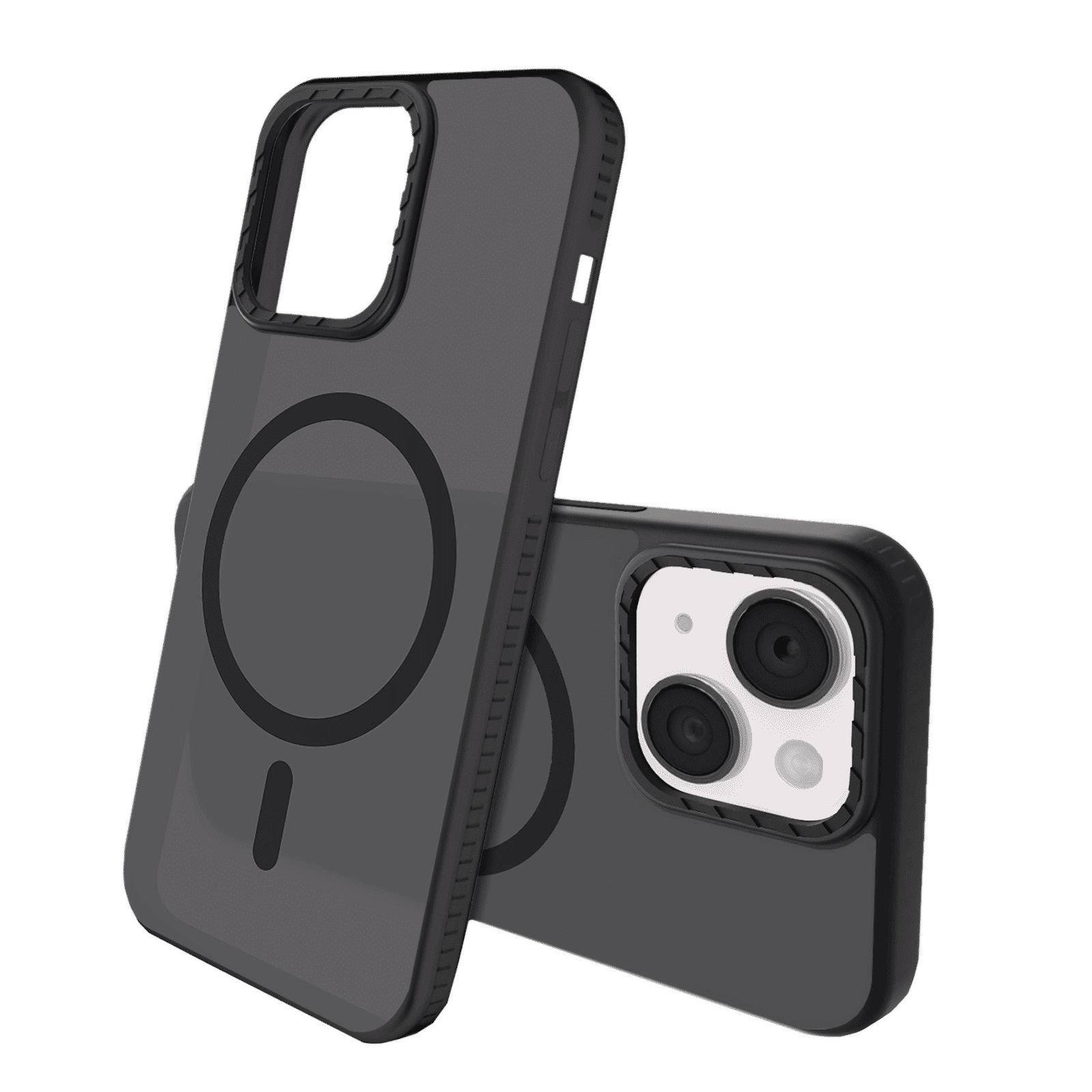 GRIPP Alpine Rubber Back Cover for Apple iPhone 15 (MagSafe Compatible, Black)_2