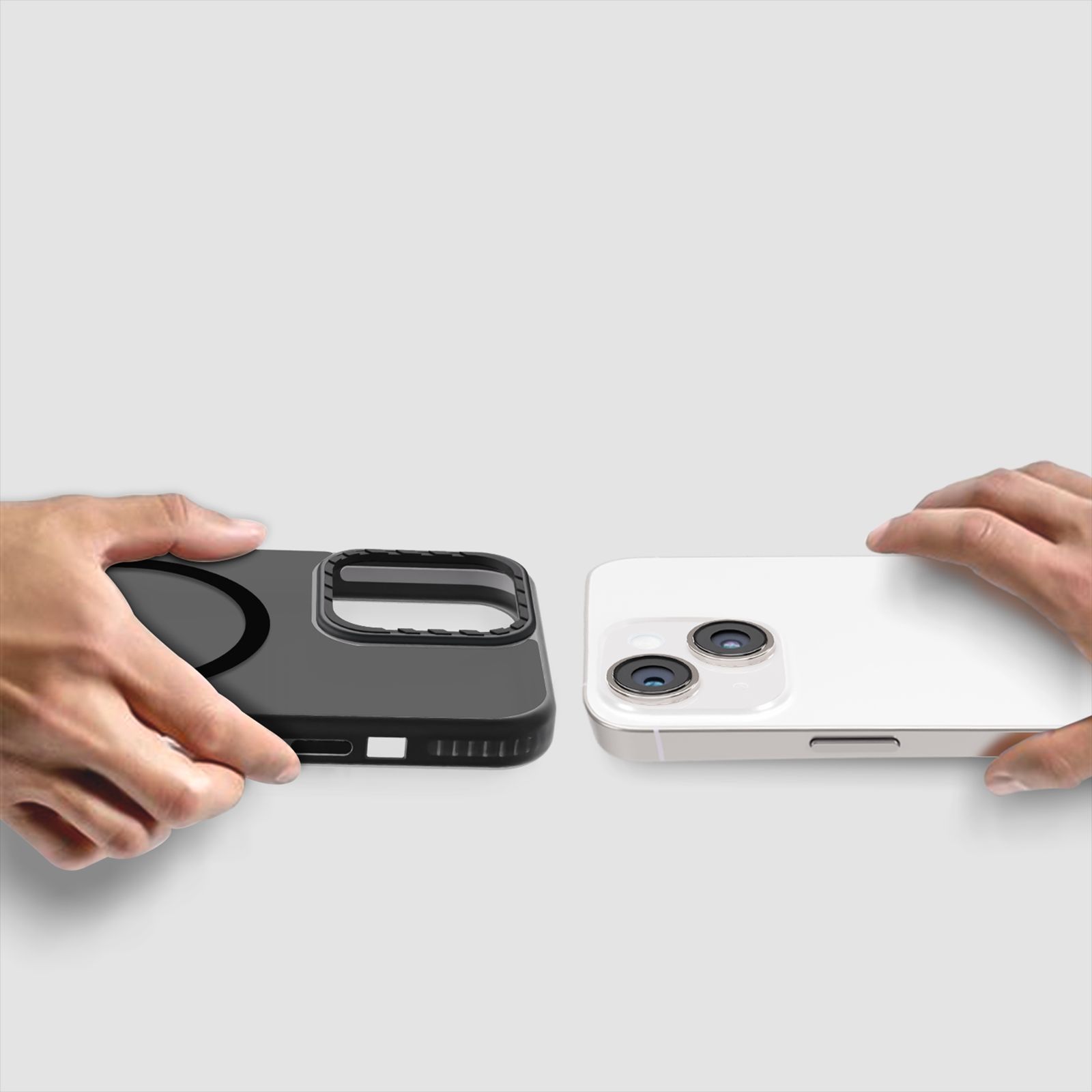 GRIPP Alpine Rubber Back Cover for Apple iPhone 15 (MagSafe Compatible, Black)_4