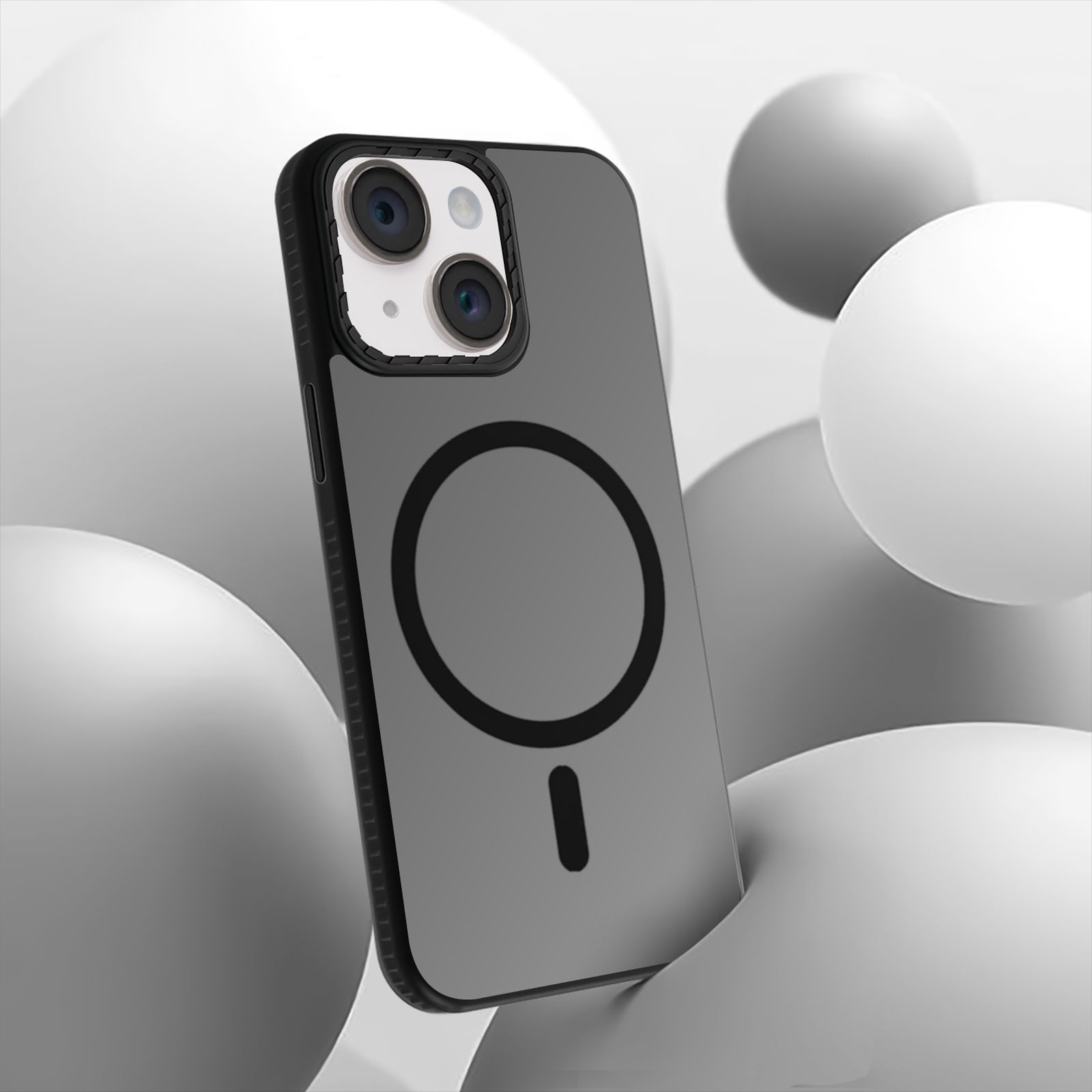 GRIPP Alpine Rubber Back Cover for Apple iPhone 15 (MagSafe Compatible, Black)_5