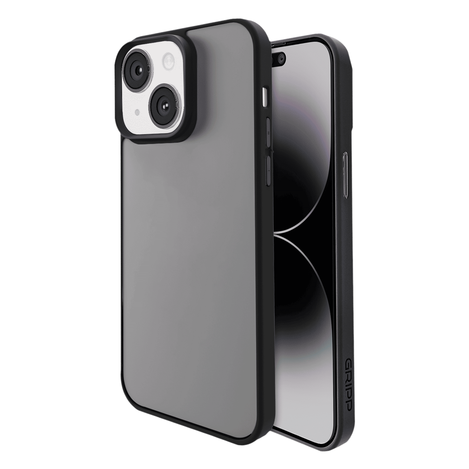 GRIPP Bolt Hard TPU Back Cover for Apple iPhone 15 (Matte & Frosted Surface, Black)_1