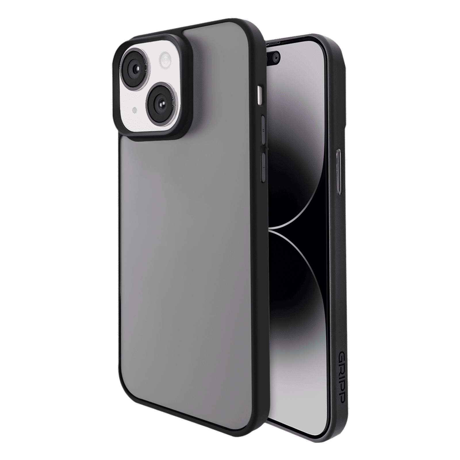 GRIPP Bolt Hard TPU Back Cover for Apple iPhone 15 Plus (Matte & Frosted Surface, Black)_1