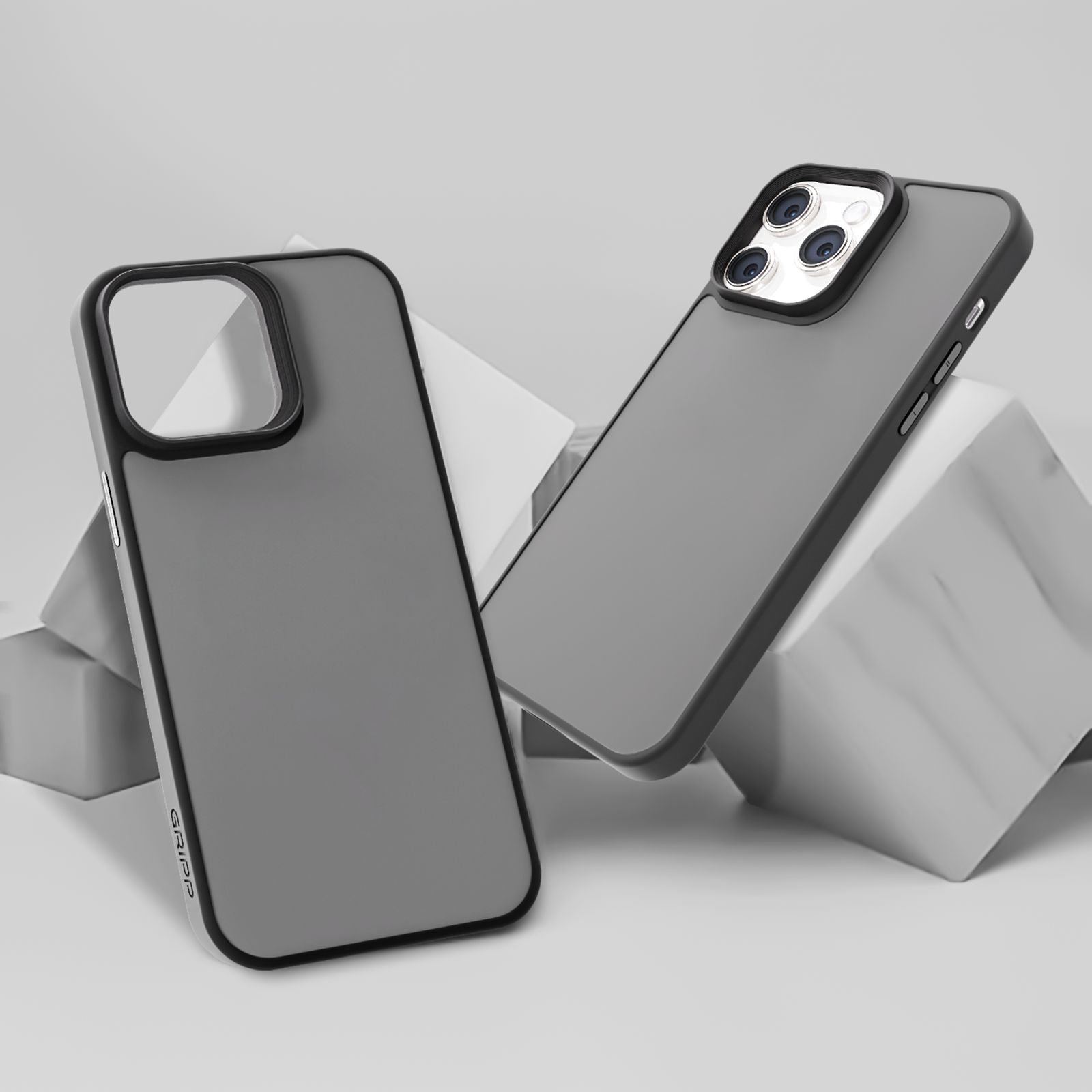 GRIPP Bolt Hard TPU Back Cover for Apple iPhone 15 Pro (Matte & Frosted Surface, Black)_7