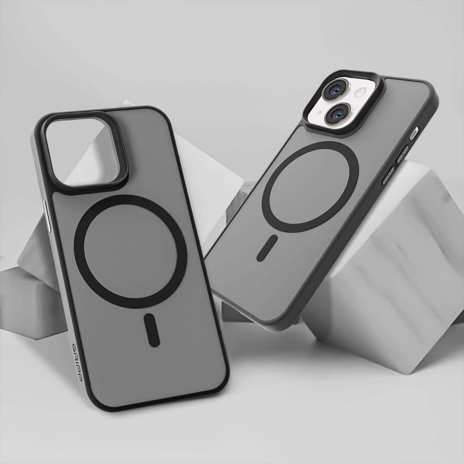 GRIPP Bolt Hard TPU Back Cover for Apple iPhone 15 (MagSafe Compatible, Black)_6