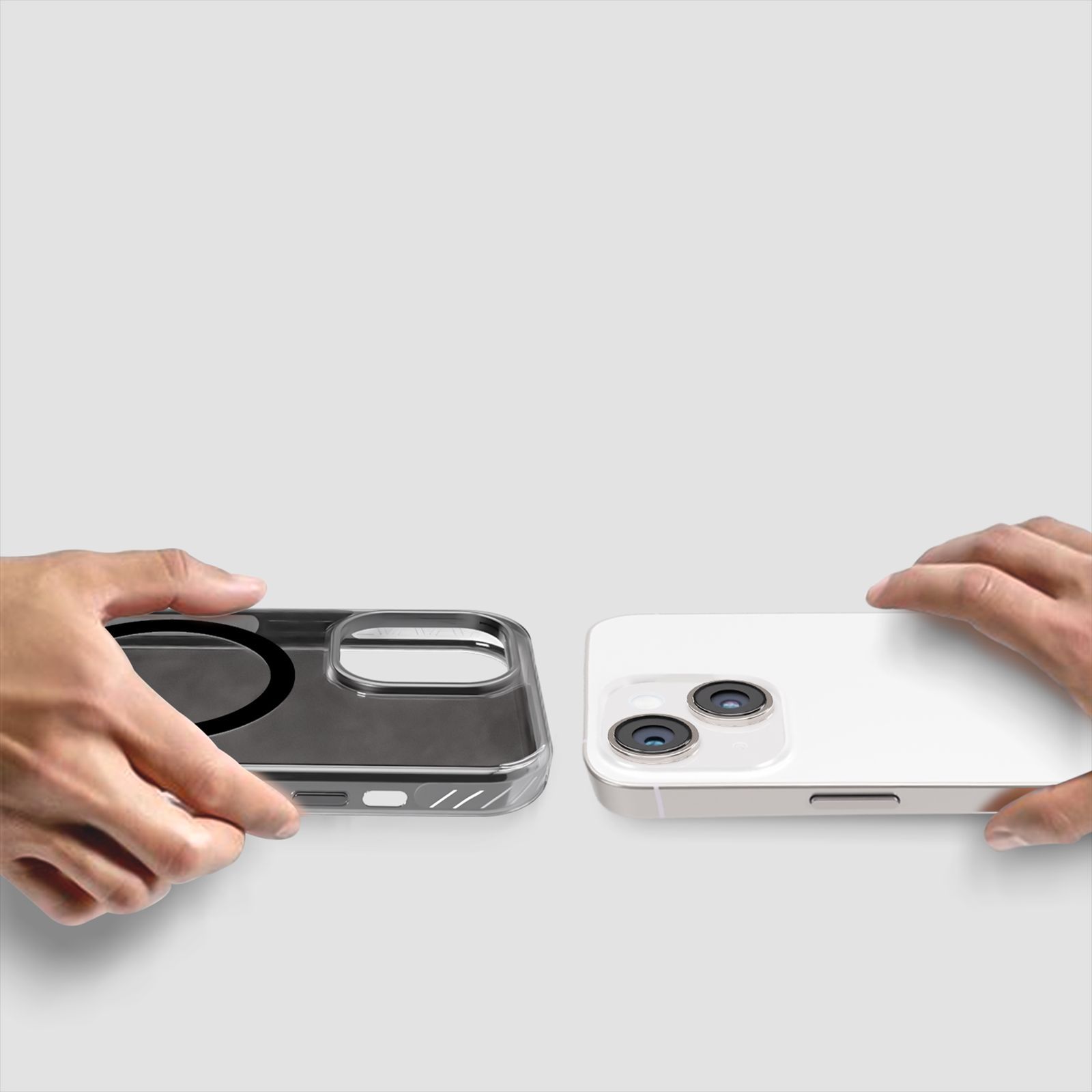 GRIPP Combat TPU & Polycarbonate Back Cover for Apple iPhone 15 (MagSafe Compatible, Smoke)_8