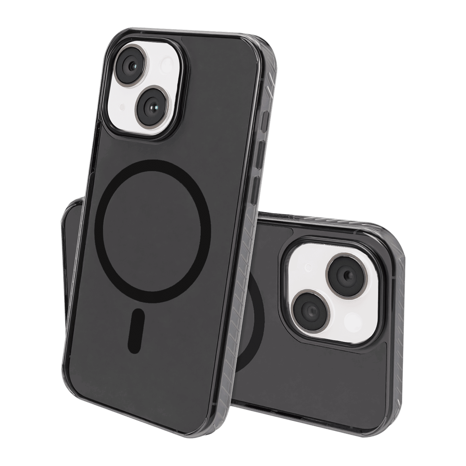 GRIPP Combat TPU & Polycarbonate Back Cover for Apple iPhone 15 (MagSafe Compatible, Smoke)_3