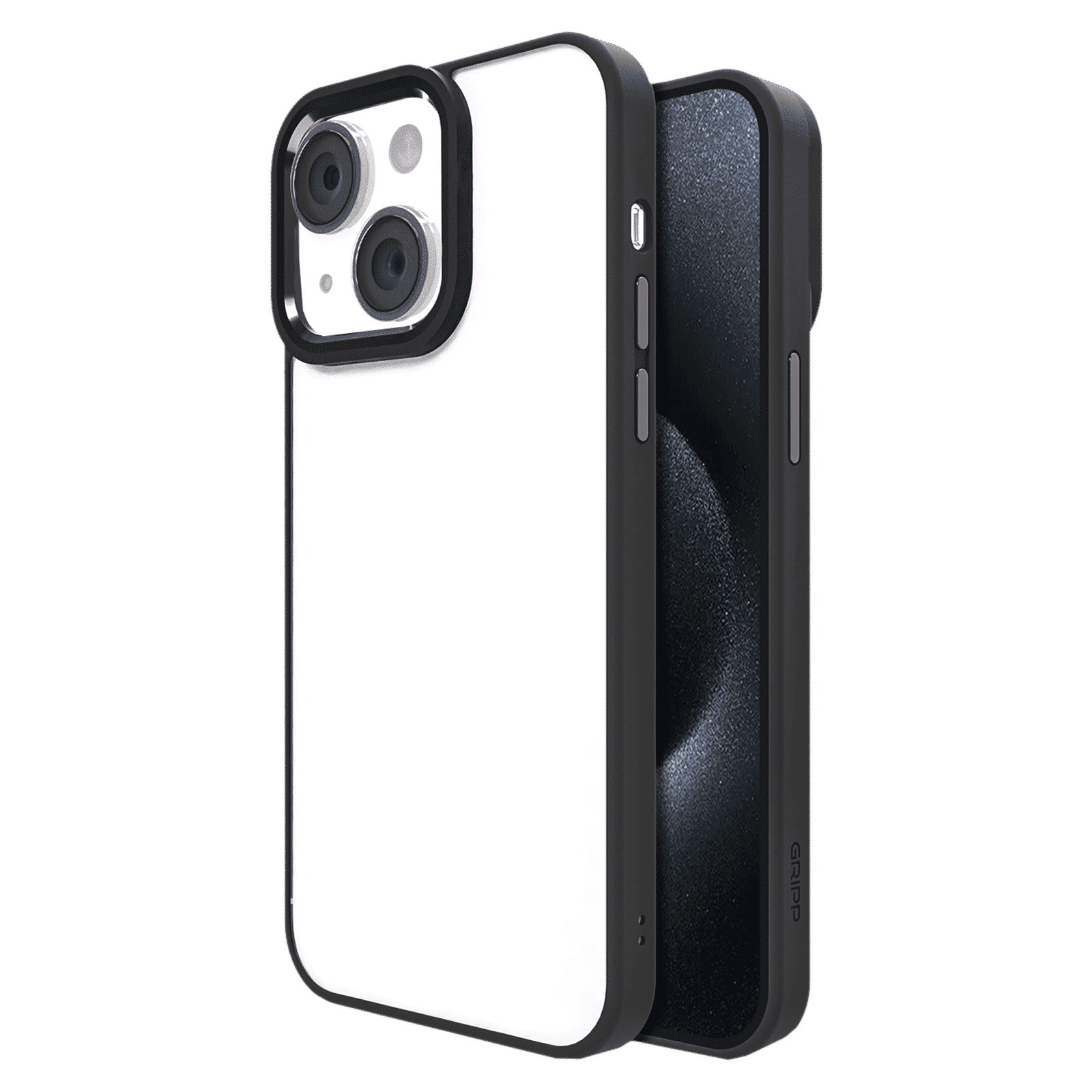 GRIPP Clarion Hard Polycarbonate Back Cover for Apple iPhone 15 (Anti Bacterial Technology, Black)_1