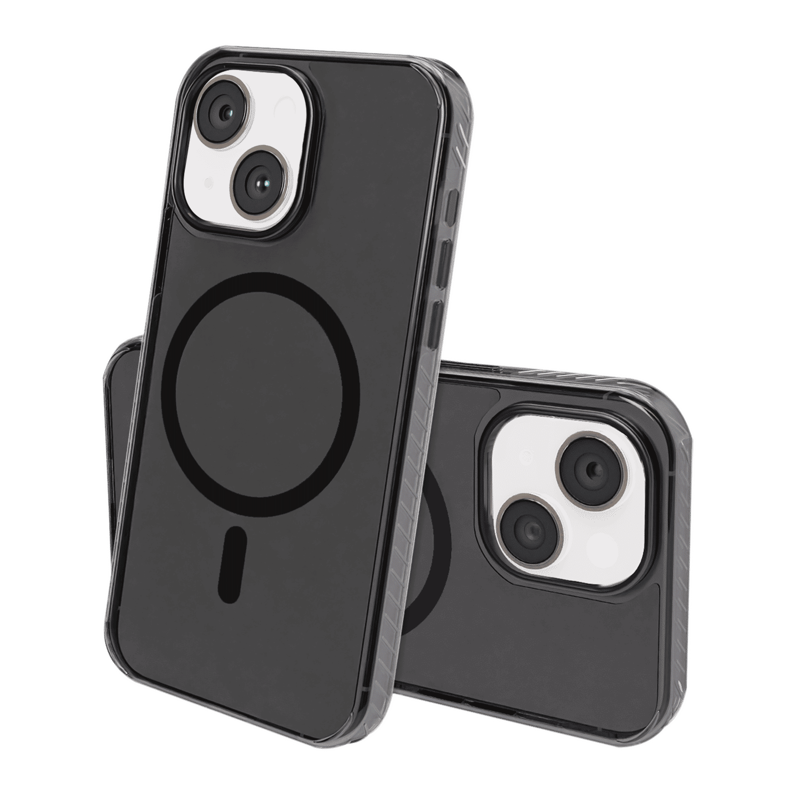 GRIPP Combat TPU & Polycarbonate Back Cover for Apple iPhone 15 Plus (MagSafe Compatible, Smoke)_2