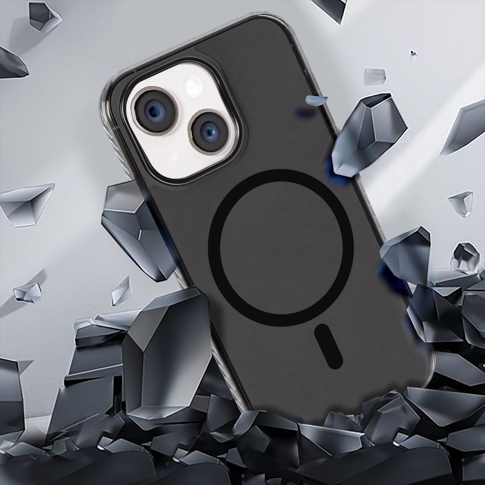 GRIPP Combat TPU & Polycarbonate Back Cover for Apple iPhone 15 Plus (MagSafe Compatible, Smoke)_6