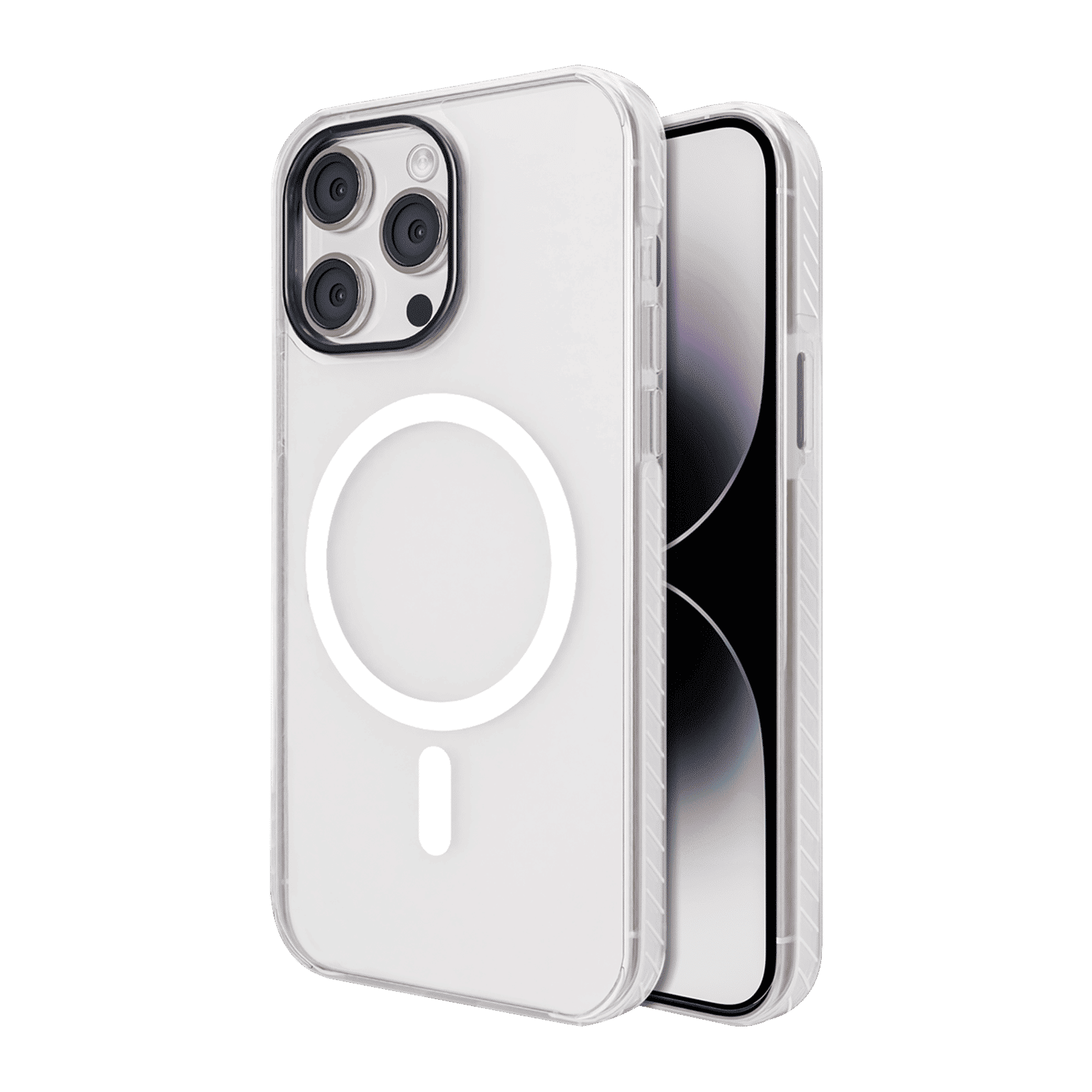 GRIPP Combat TPU & Polycarbonate Back Cover for Apple iPhone 15 Pro (MagSafe Compatible, Clear)_1