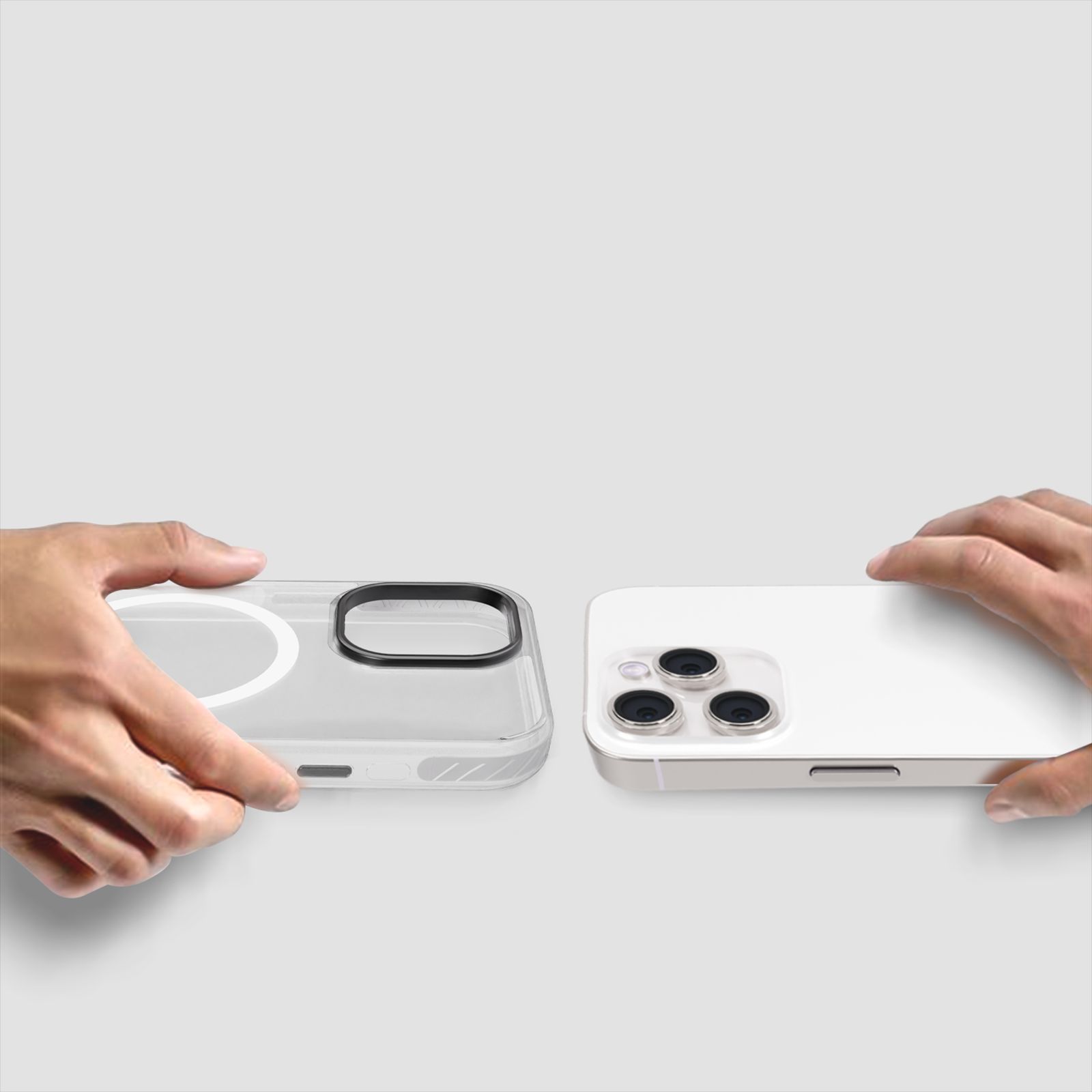 GRIPP Combat TPU & Polycarbonate Back Cover for Apple iPhone 15 Pro (MagSafe Compatible, Clear)_5