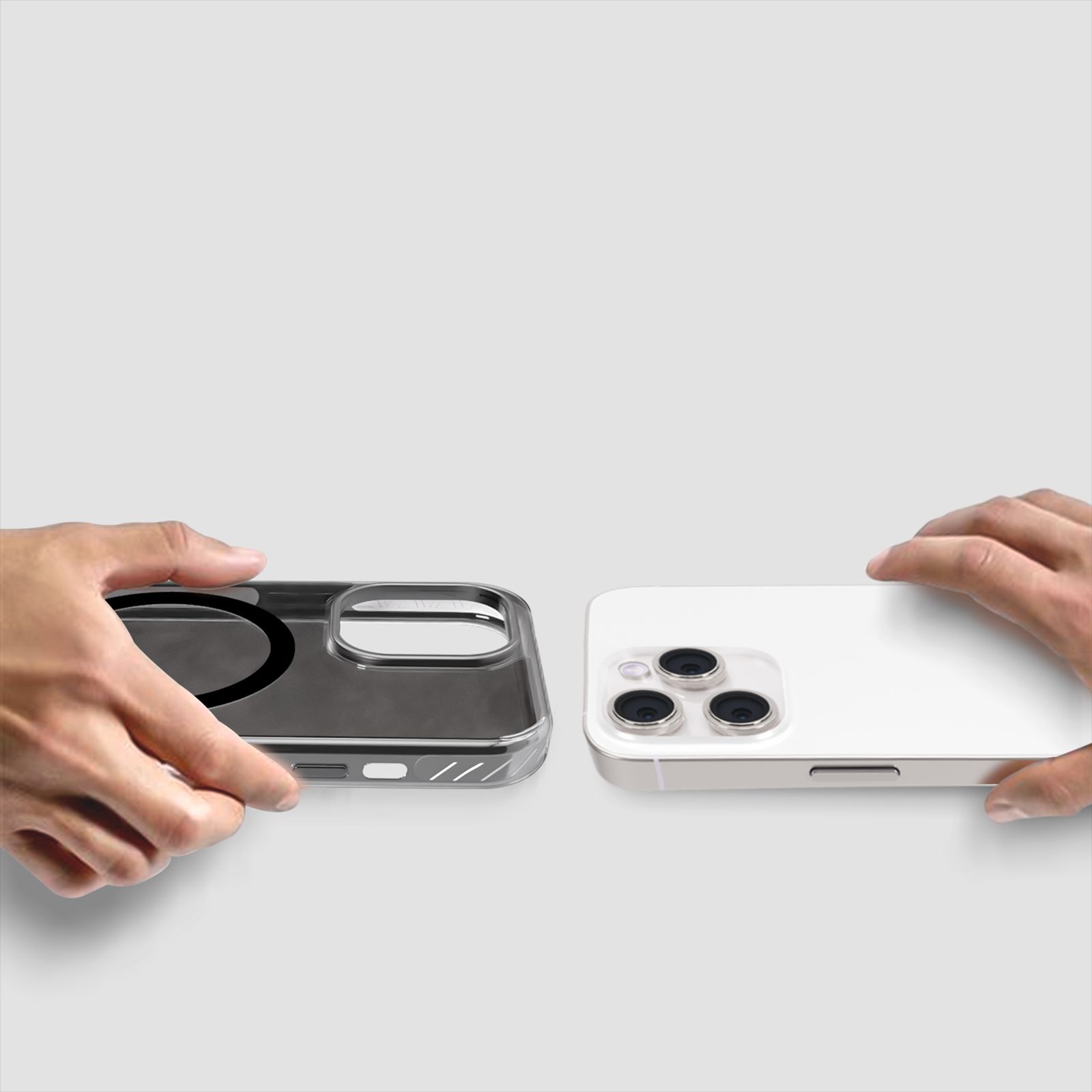 GRIPP Combat TPU & Polycarbonate Back Cover for Apple iPhone 15 Pro (MagSafe Compatible, Smoke)_7