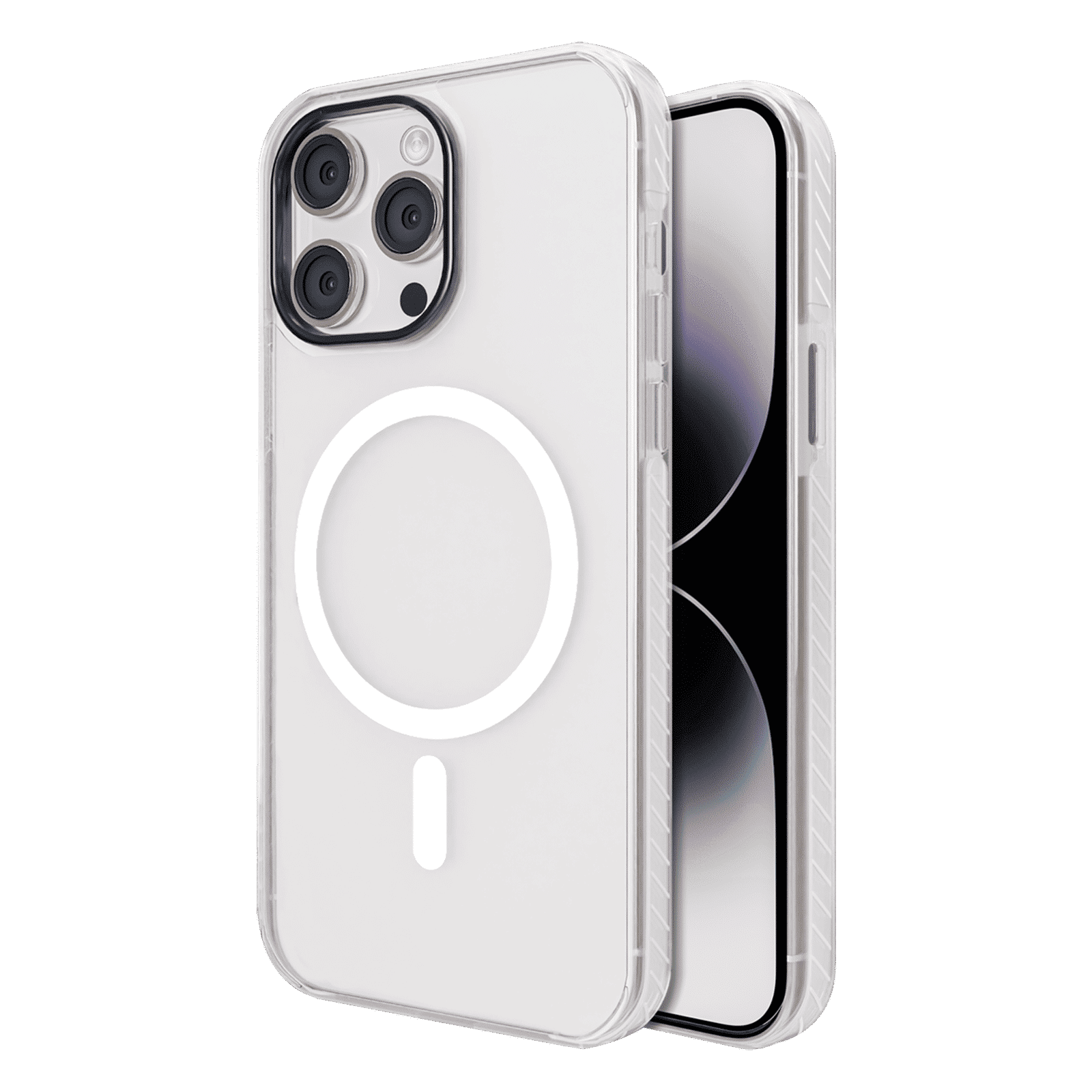 GRIPP Combat TPU & Polycarbonate Back Cover for Apple iPhone 15 Pro Max (MagSafe Compatible, Clear)_1