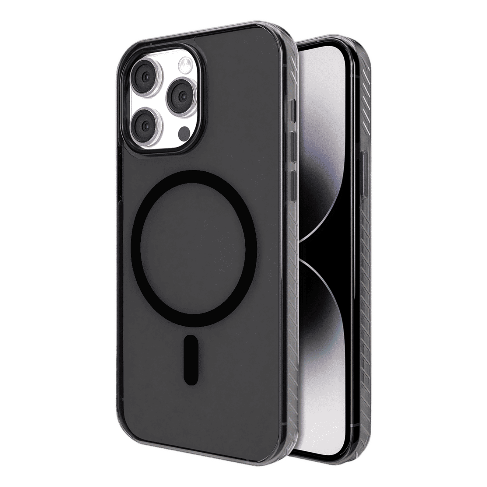 GRIPP Combat TPU & Polycarbonate Back Cover for Apple iPhone 15 Pro Max (MagSafe Compatible, Smoke)_1