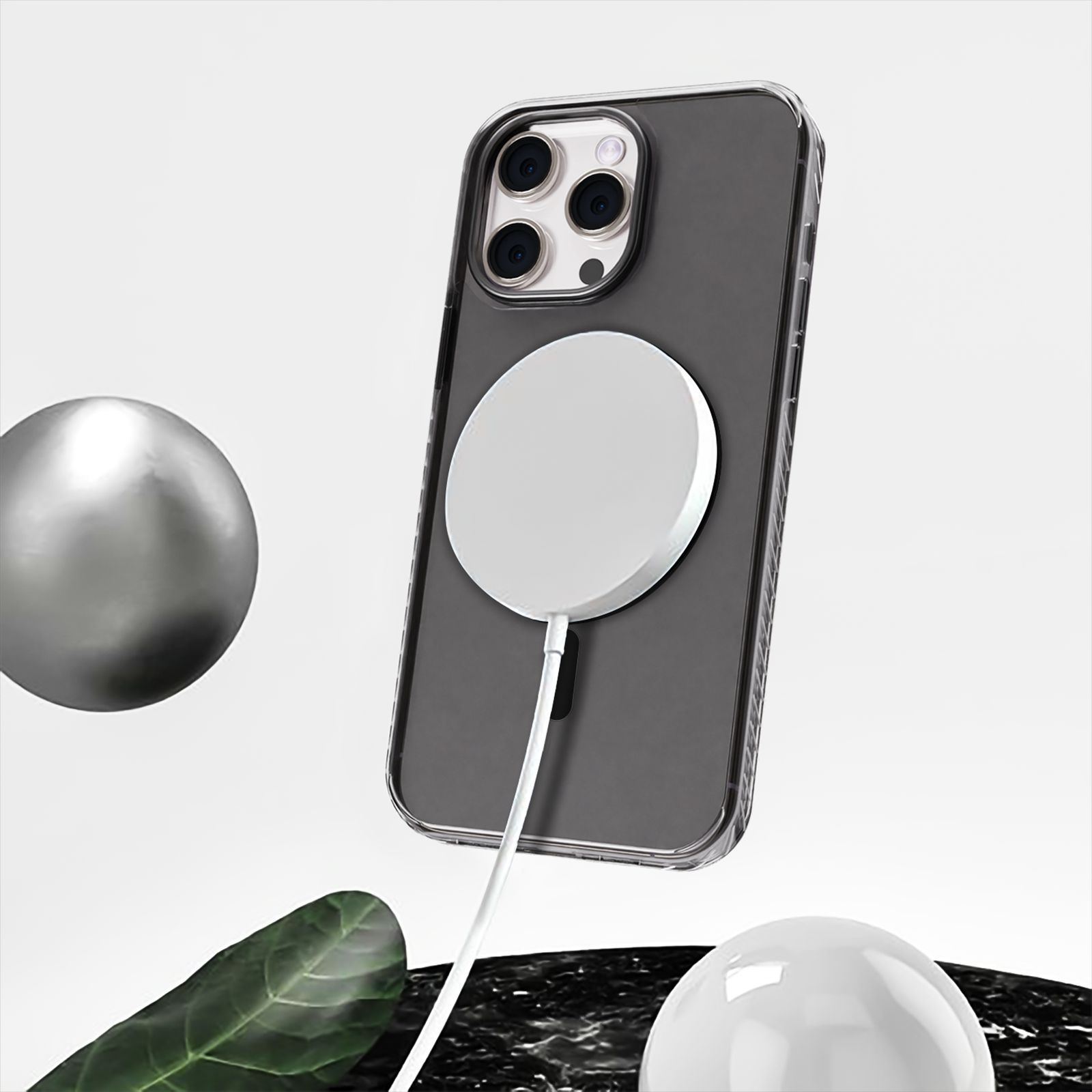 GRIPP Combat TPU & Polycarbonate Back Cover for Apple iPhone 15 Pro Max (MagSafe Compatible, Smoke)_3