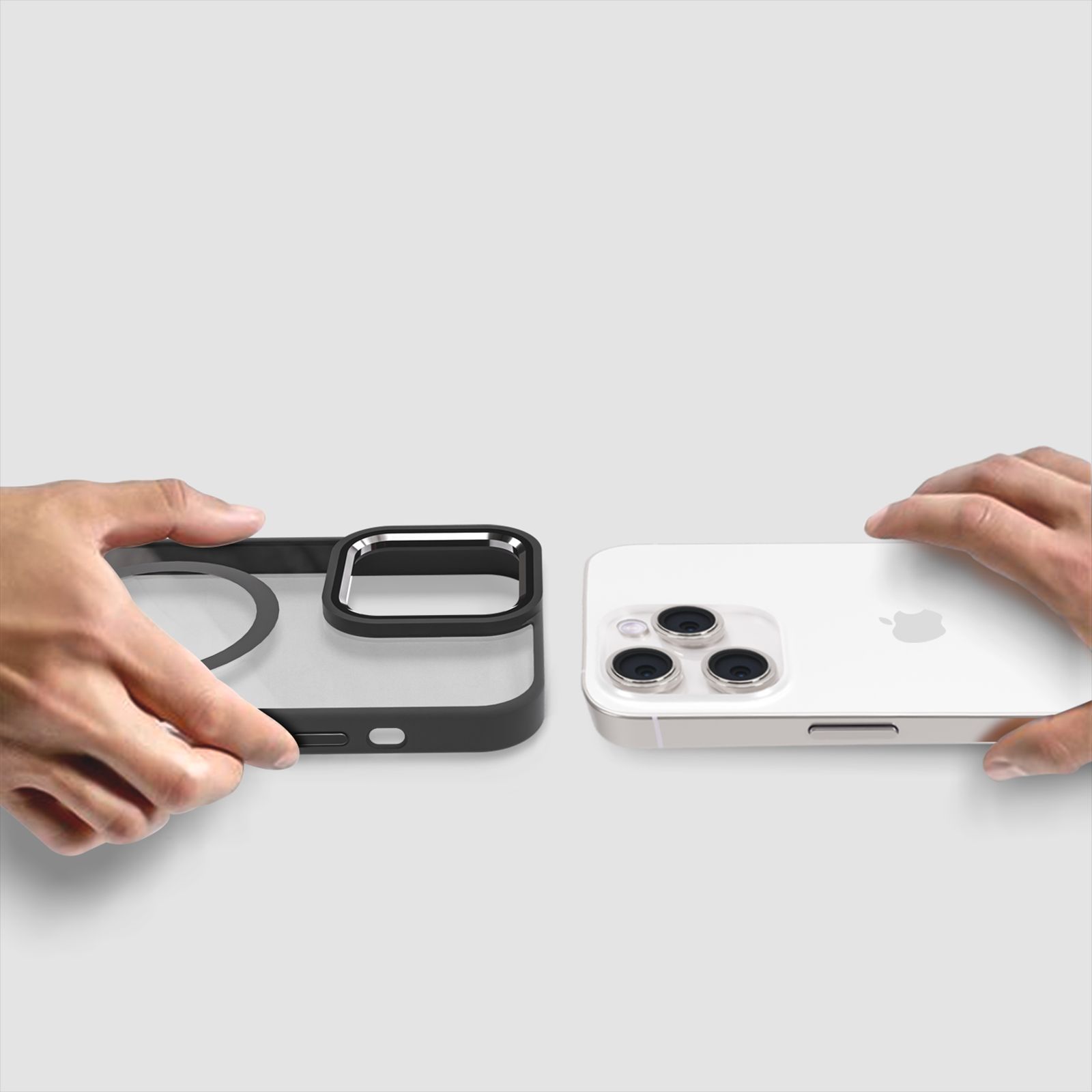 GRIPP Clarion Hard & Soft Polycarbonate Back Cover for Apple iPhone 15 Pro Max (MagSafe Compatible, Black)_8