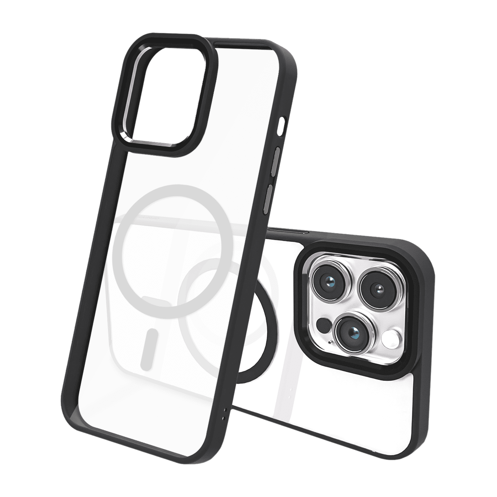 GRIPP Clarion Hard & Soft Polycarbonate Back Cover for Apple iPhone 15 Pro Max (MagSafe Compatible, Black)_3