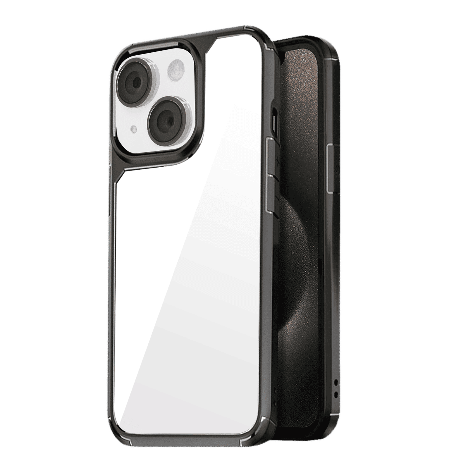 GRIPP Defender Hard TPU & Polycarbonate Back Cover for Apple iPhone 15 (Anti-Bacterial Technology, Black)_1