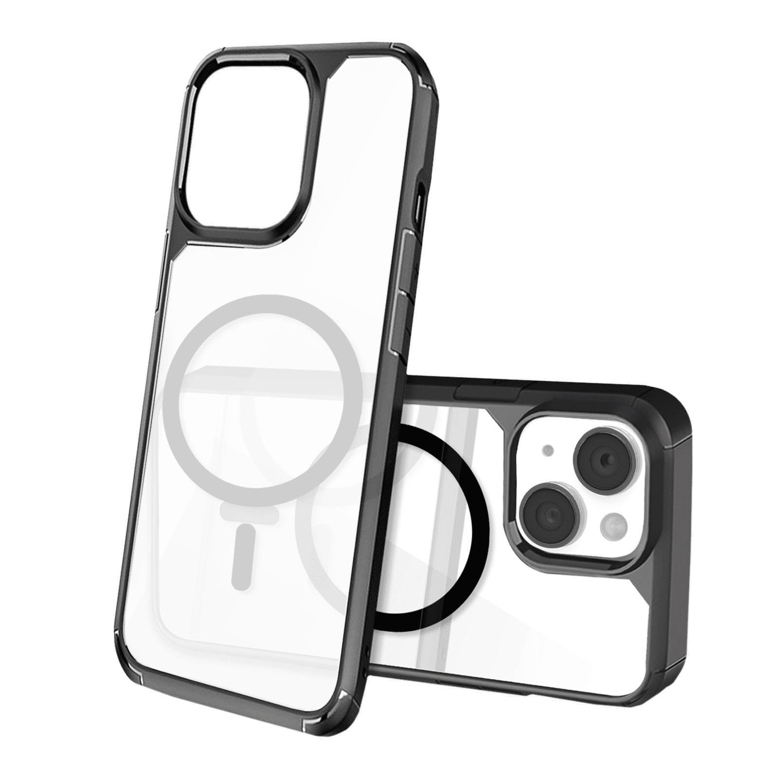 GRIPP Defender Hard TPU & Polycarbonate Back Cover for Apple iPhone 15 (MagSafe Compatible, Black)_3