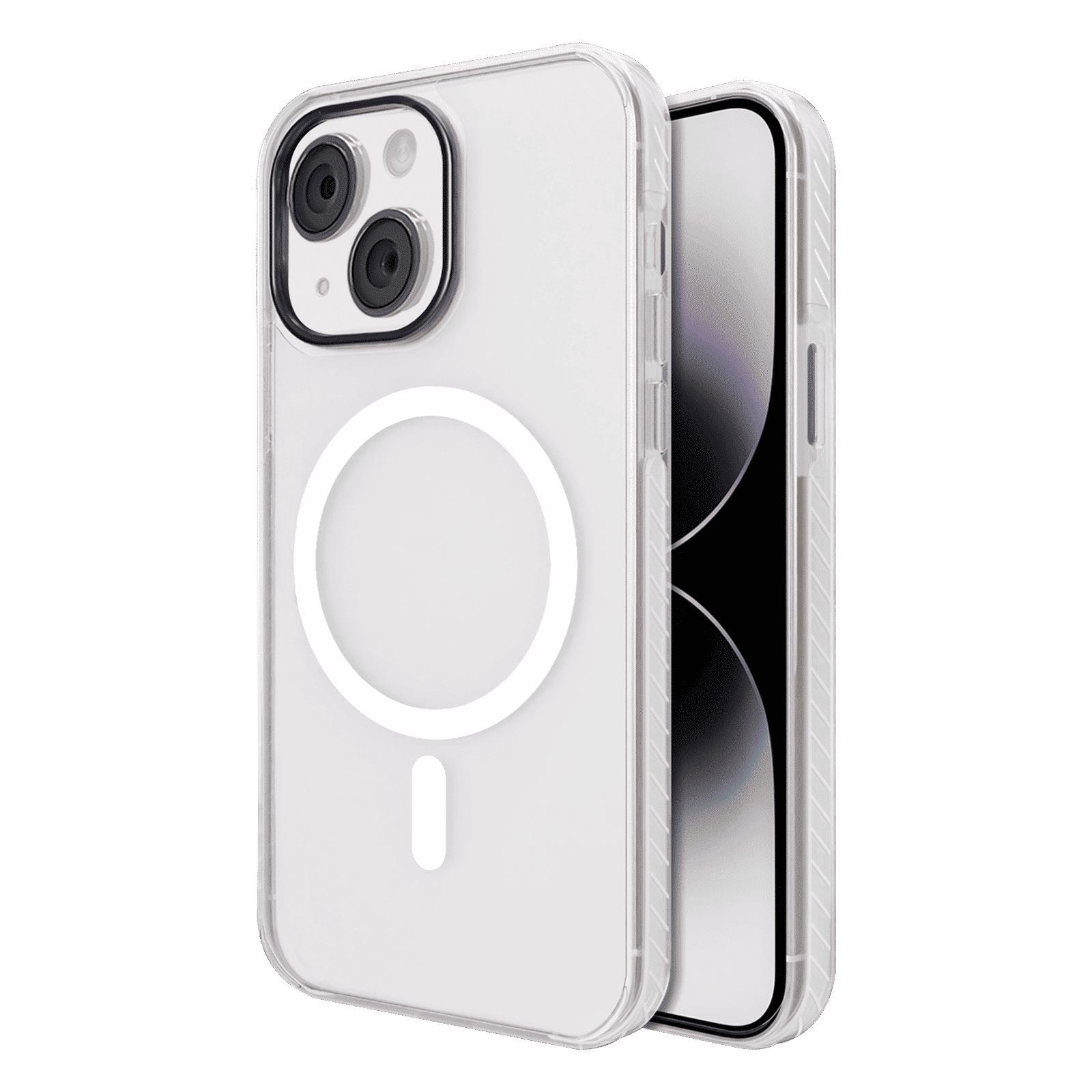 GRIPP Clear Hard TPU & Polycarbonate Back Cover for Apple iPhone 15 (MagSafe Compatible, Clear)_1