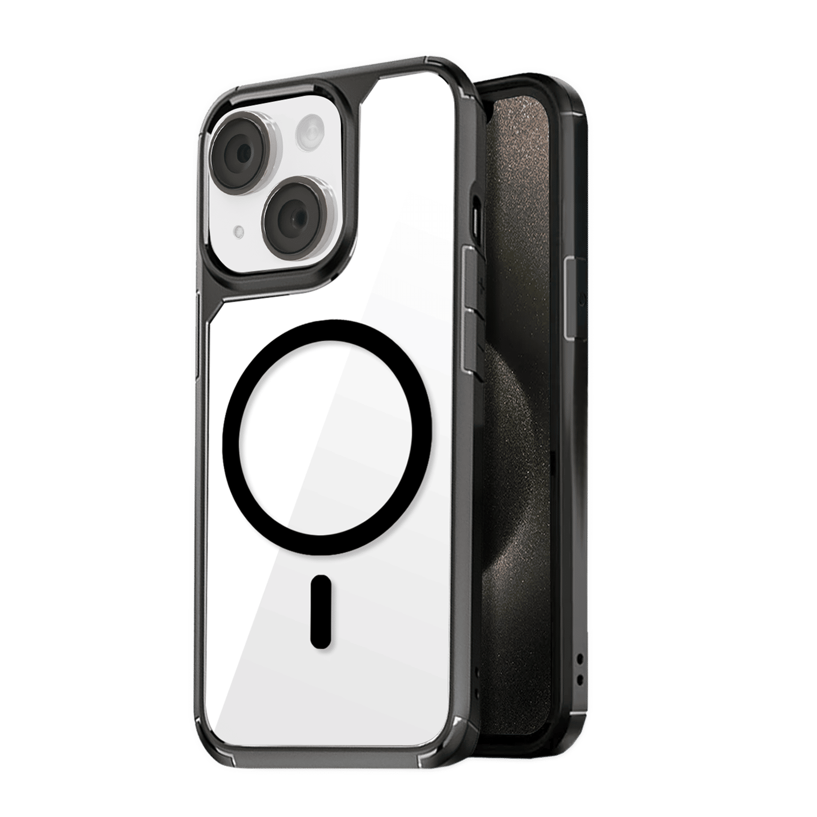 GRIPP Defender Hard TPU & Polycarbonate Back Cover for Apple iPhone 15 Plus (MagSafe Compatible, Black)_1