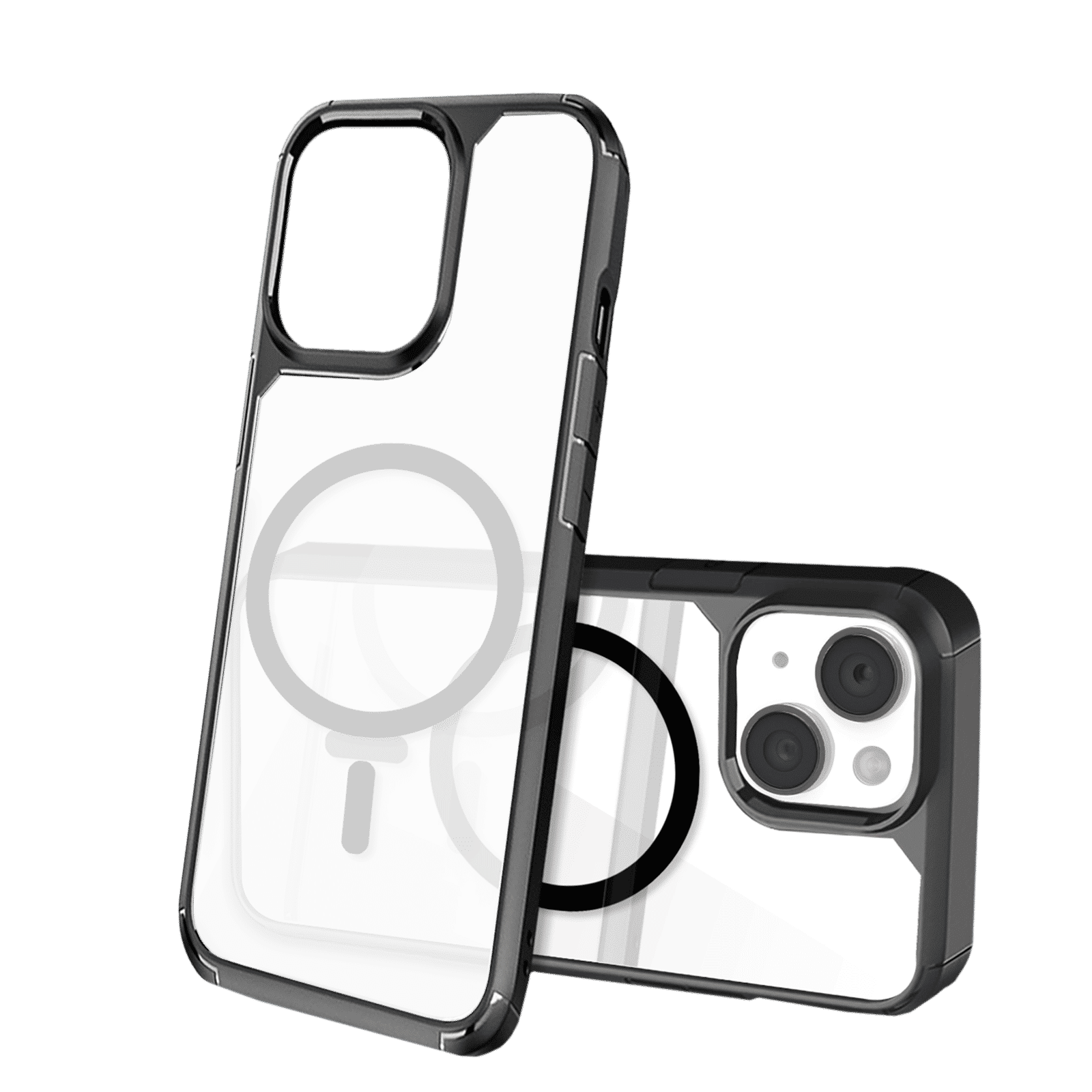 GRIPP Defender Hard TPU & Polycarbonate Back Cover for Apple iPhone 15 Plus (MagSafe Compatible, Black)_2