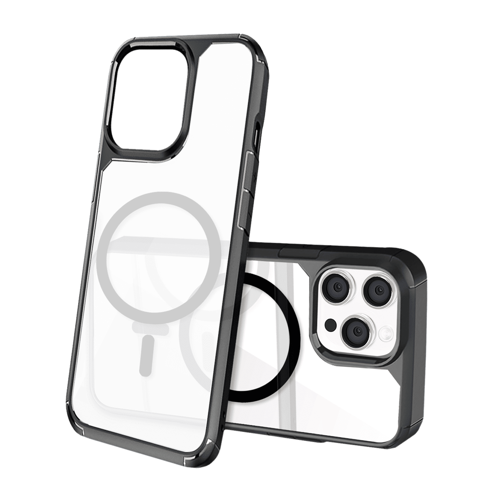 GRIPP Defender Hard TPU & Polycarbonate Back Cover for Apple iPhone 15 Pro Max (MagSafe Compatible, Black)_2