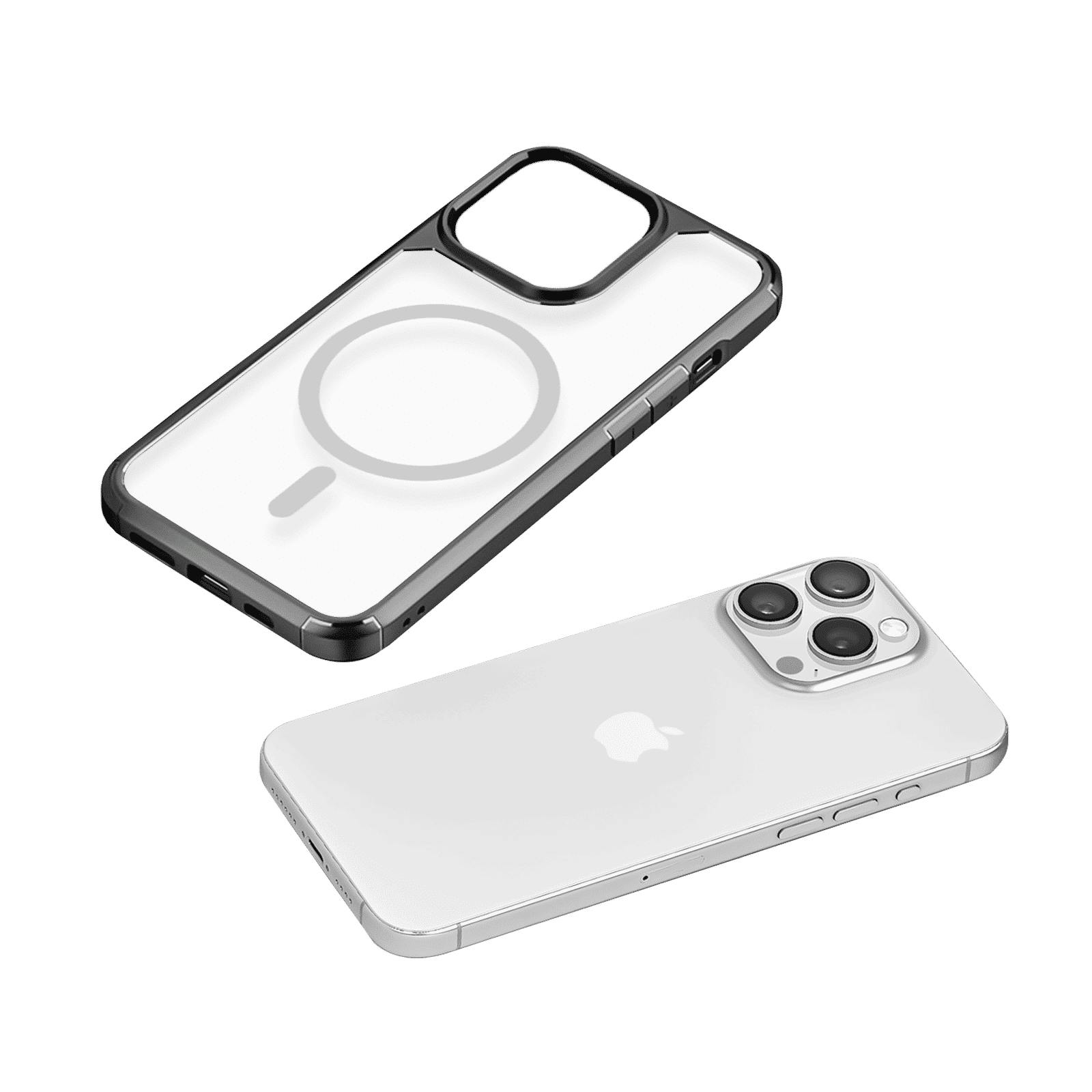 GRIPP Defender Hard TPU & Polycarbonate Back Cover for Apple iPhone 15 Pro Max (MagSafe Compatible, Black)_3