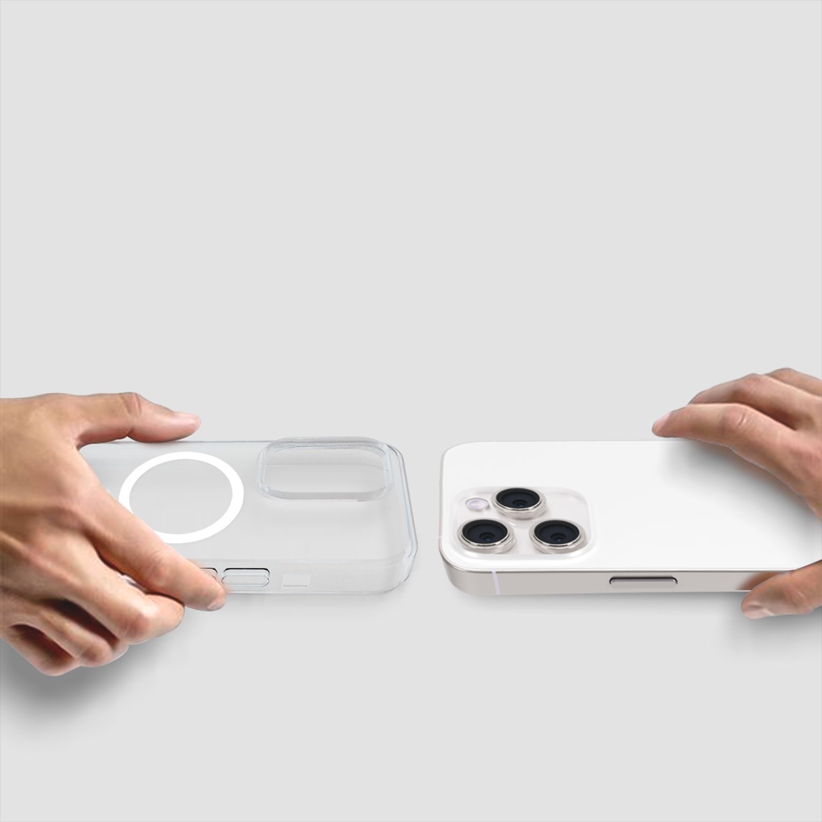 GRIPP Clear Hard TPU & Polycarbonate Back Cover for Apple iPhone 15 Pro Max (MagSafe Compatible, Clear)_6