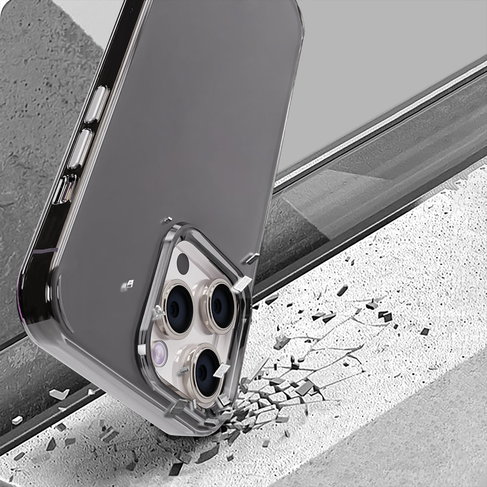 GRIPP Neo Hard TPU & Polycarbonate Back Cover for Apple iPhone 15 Pro (Anti-Yellowing Coating, Smoke)_3