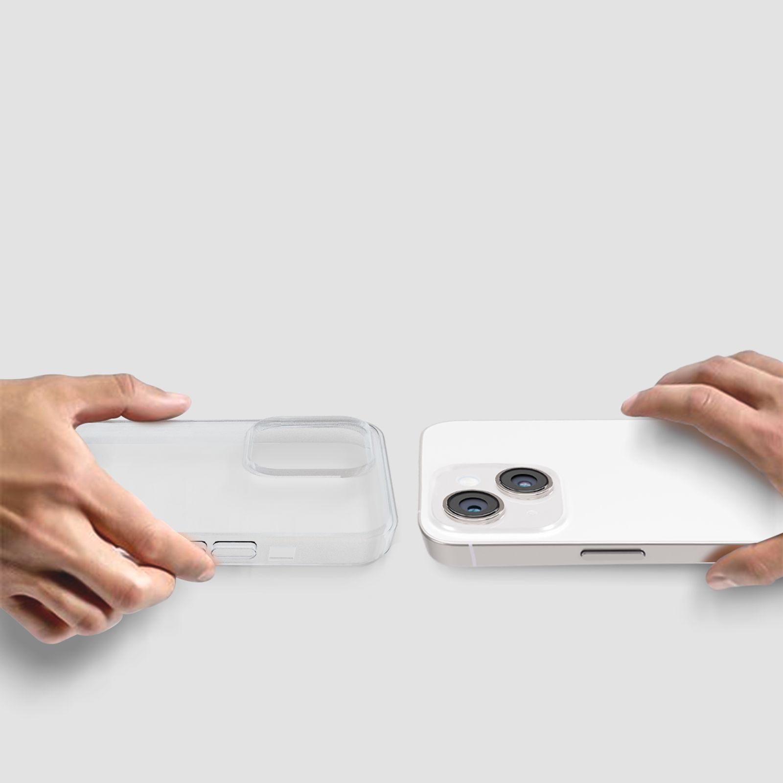 GRIPP Ice Frost Hard TPU & Polycarbonate Back Cover for Apple iPhone 15 Plus (Anti Bacterial Technology, Clear)_6