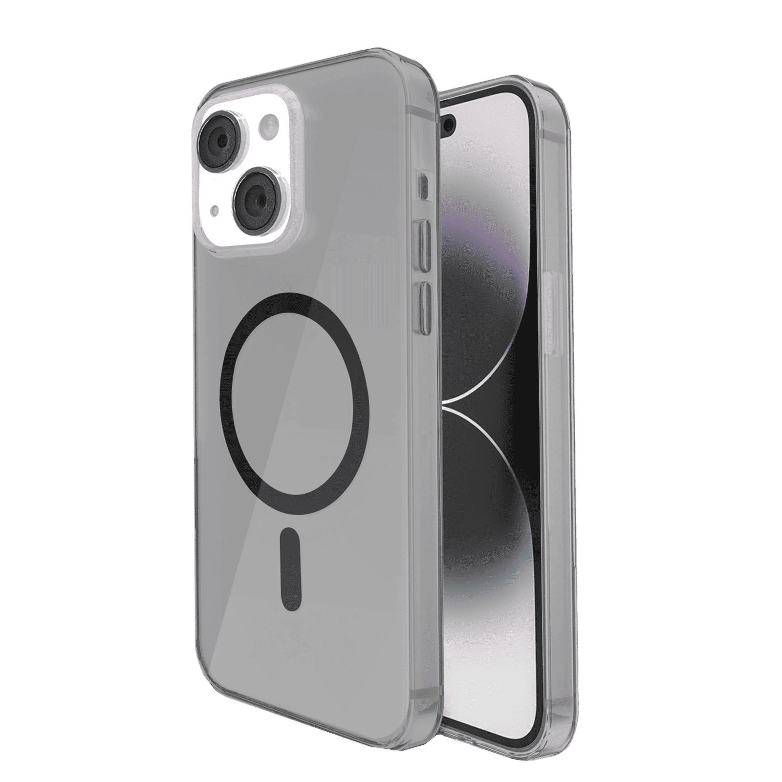 GRIPP Neo Hard TPU & Polycarbonate Back Cover for Apple iPhone 15 (MagSafe Compatible, Smoke)_1