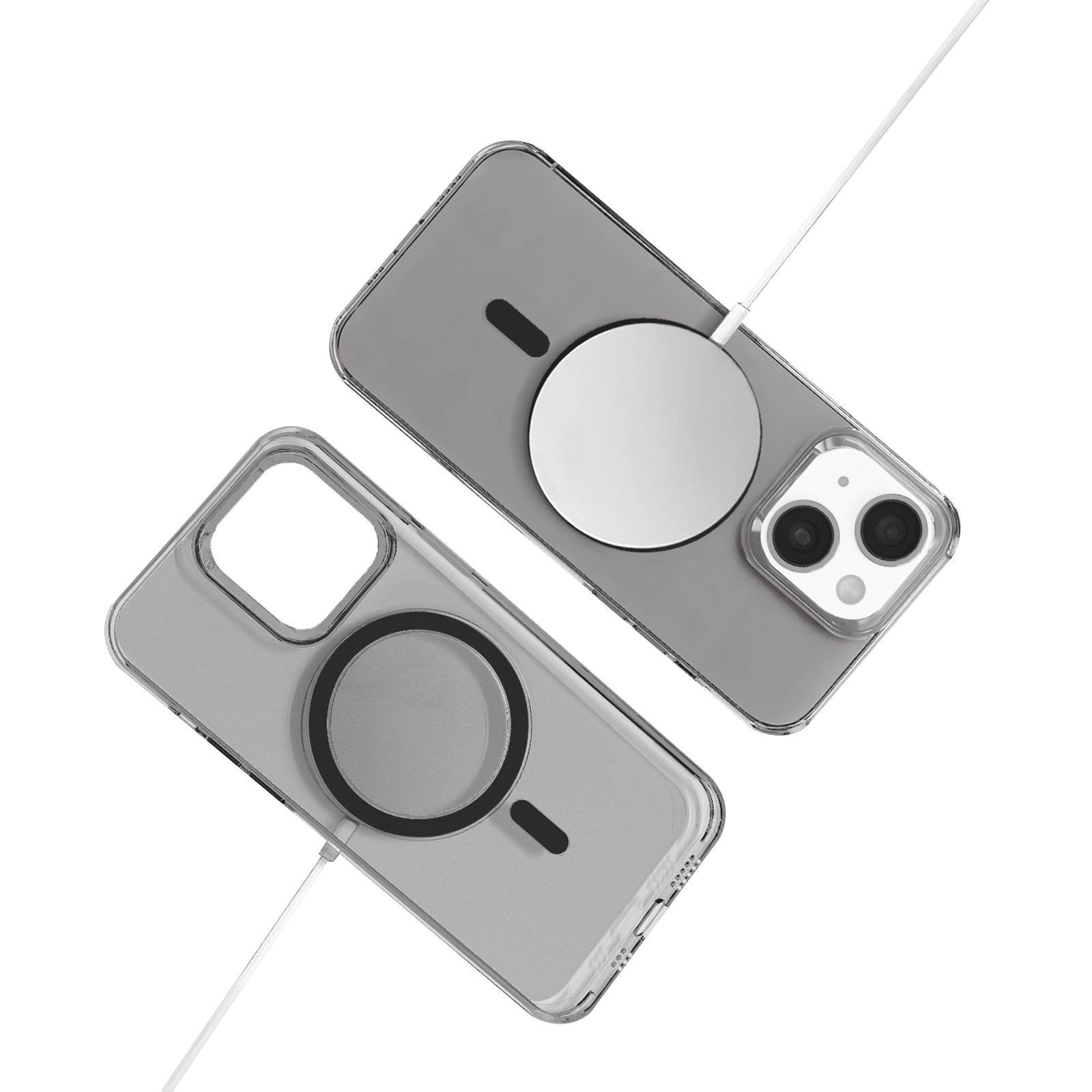 GRIPP Neo Hard TPU & Polycarbonate Back Cover for Apple iPhone 15 (MagSafe Compatible, Smoke)_3