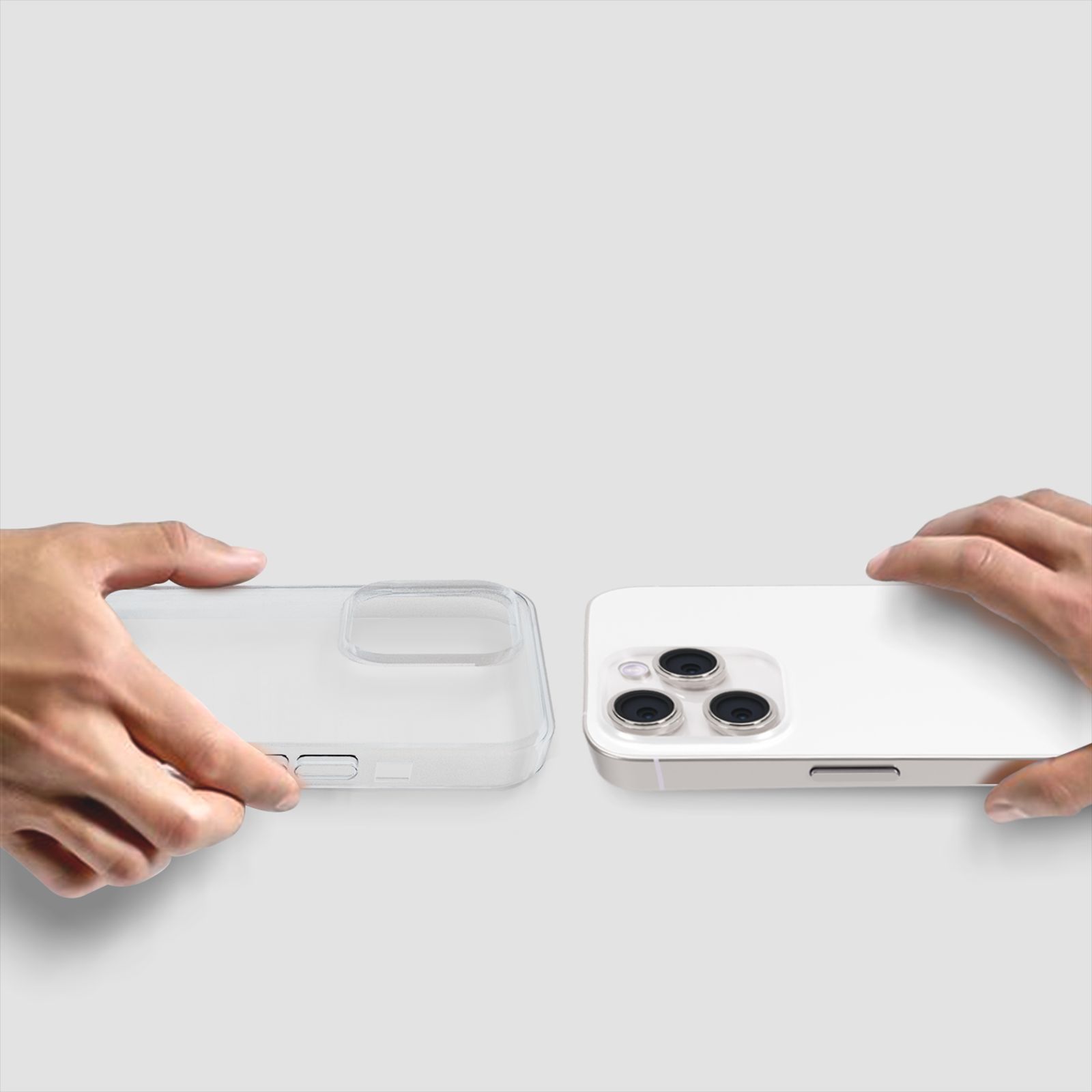 GRIPP Ice Frost Hard TPU & Polycarbonate Back Cover for Apple iPhone 15 Pro (Anti Bacterial Technology, Clear)_6