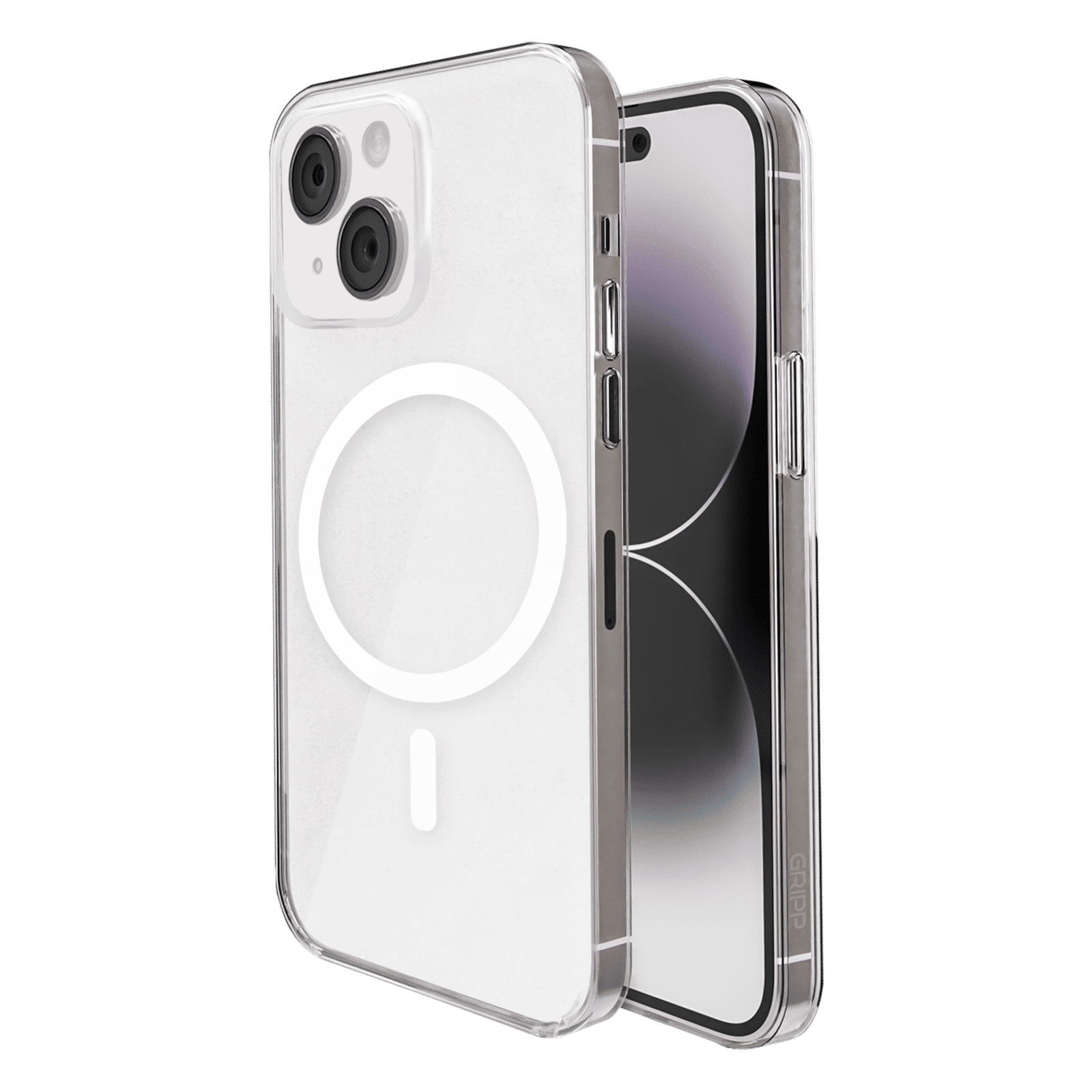 GRIPP Ice Frost Hard TPU & Polycarbonate Back Cover for Apple iPhone 15 (MagSafe Compatible, Clear)_1