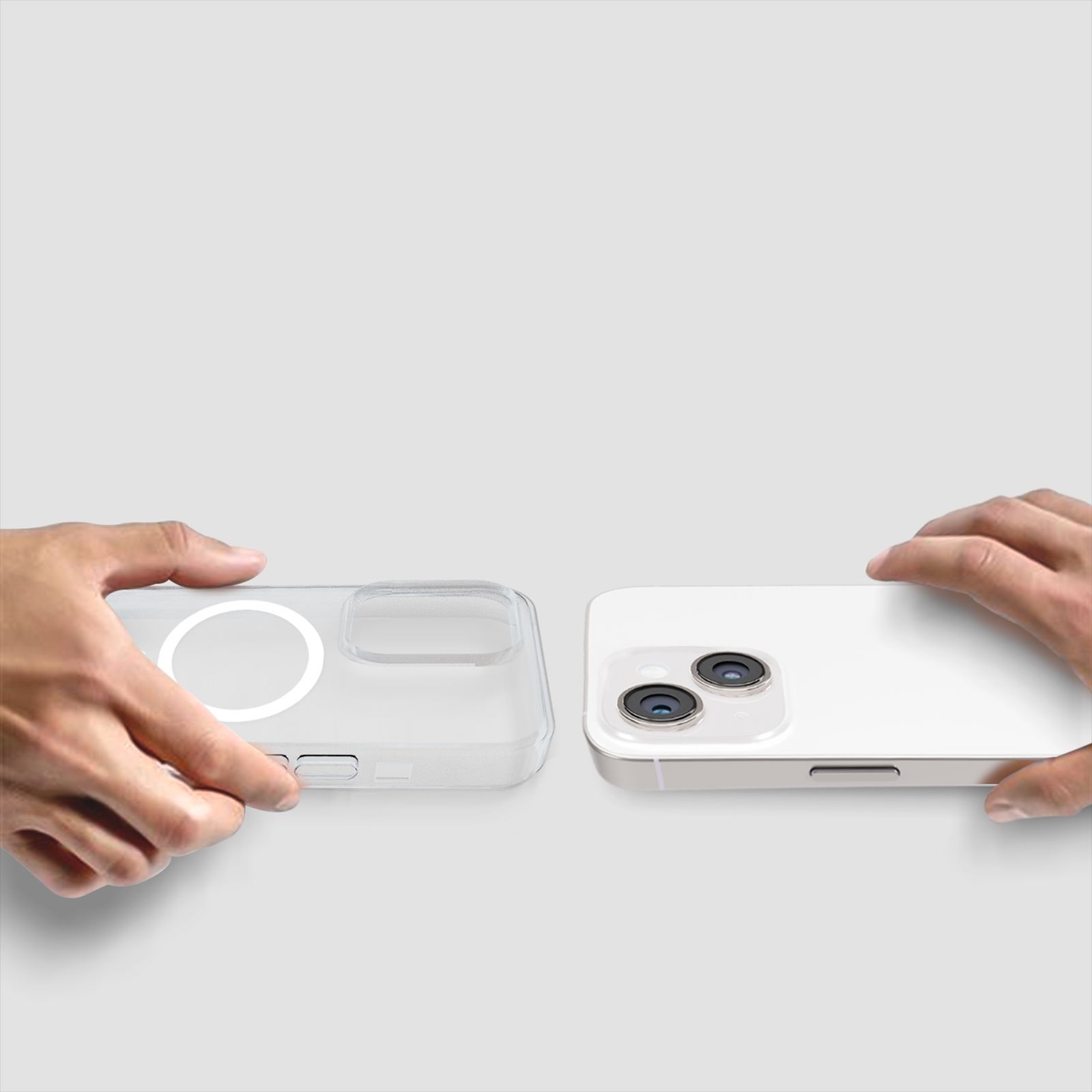 GRIPP Ice Frost Hard TPU & Polycarbonate Back Cover for Apple iPhone 15 (MagSafe Compatible, Clear)_6