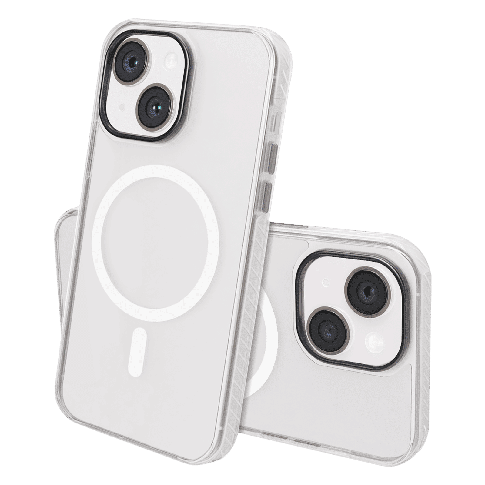 GRIPP Combat Hard TPU & Polycarbonate Back Cover for Apple iPhone 15 (Anti Bacterial Technology, Clear)_3