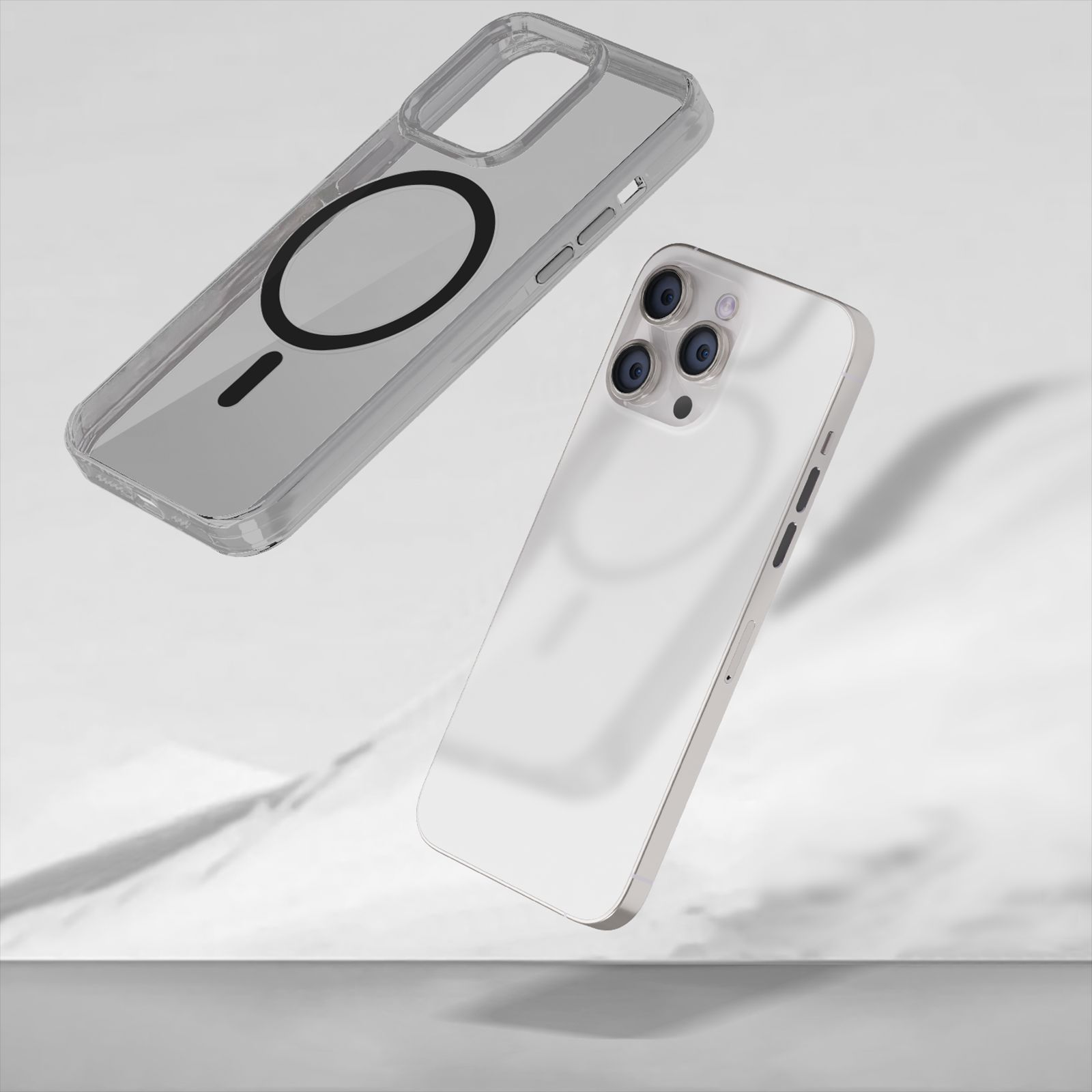 GRIPP Neo Hard TPU & Polycarbonate Back Cover for Apple iPhone 15 Pro Max (MagSafe Compatible, Smoke)_4