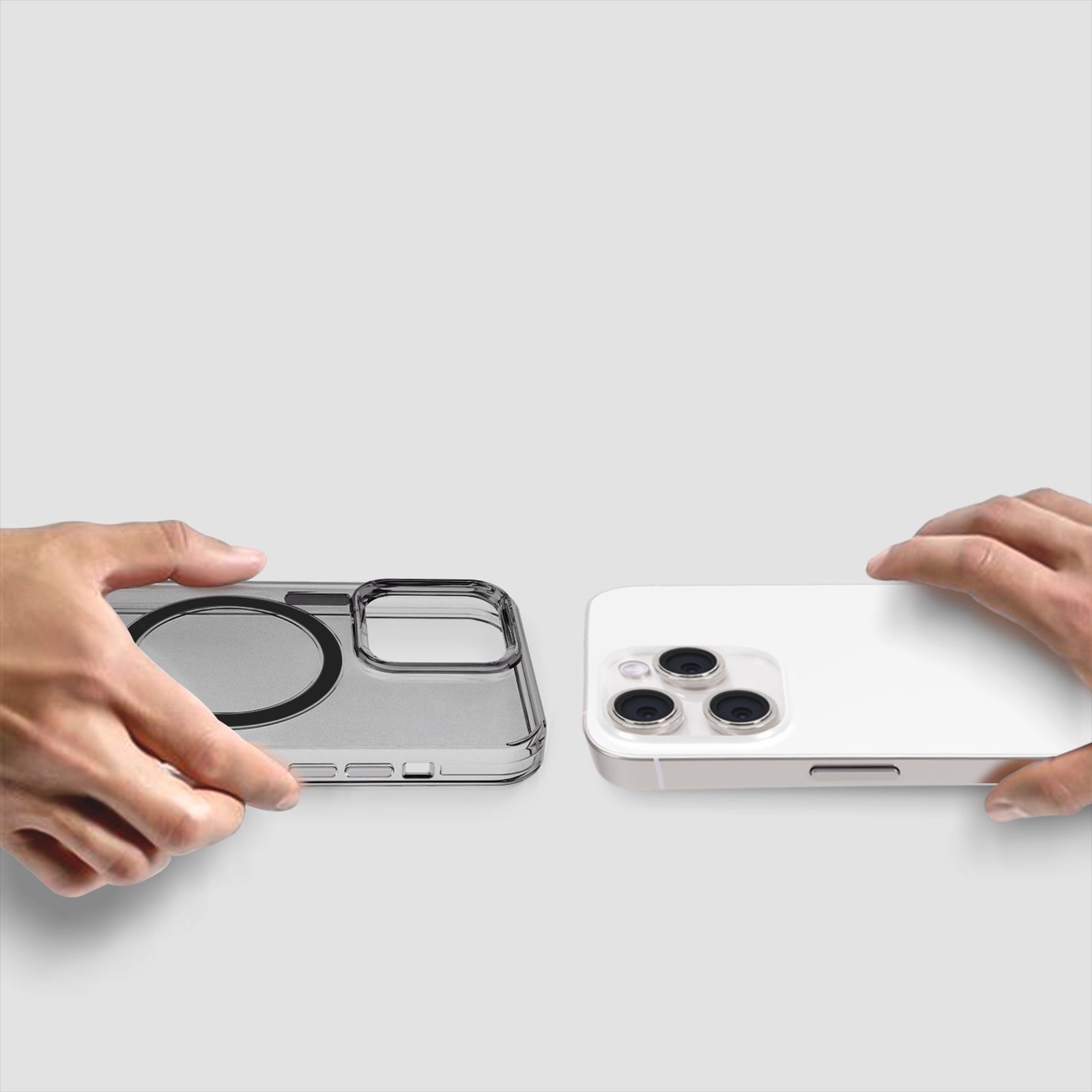 GRIPP Neo Hard TPU & Polycarbonate Back Cover for Apple iPhone 15 Pro Max (MagSafe Compatible, Smoke)_6