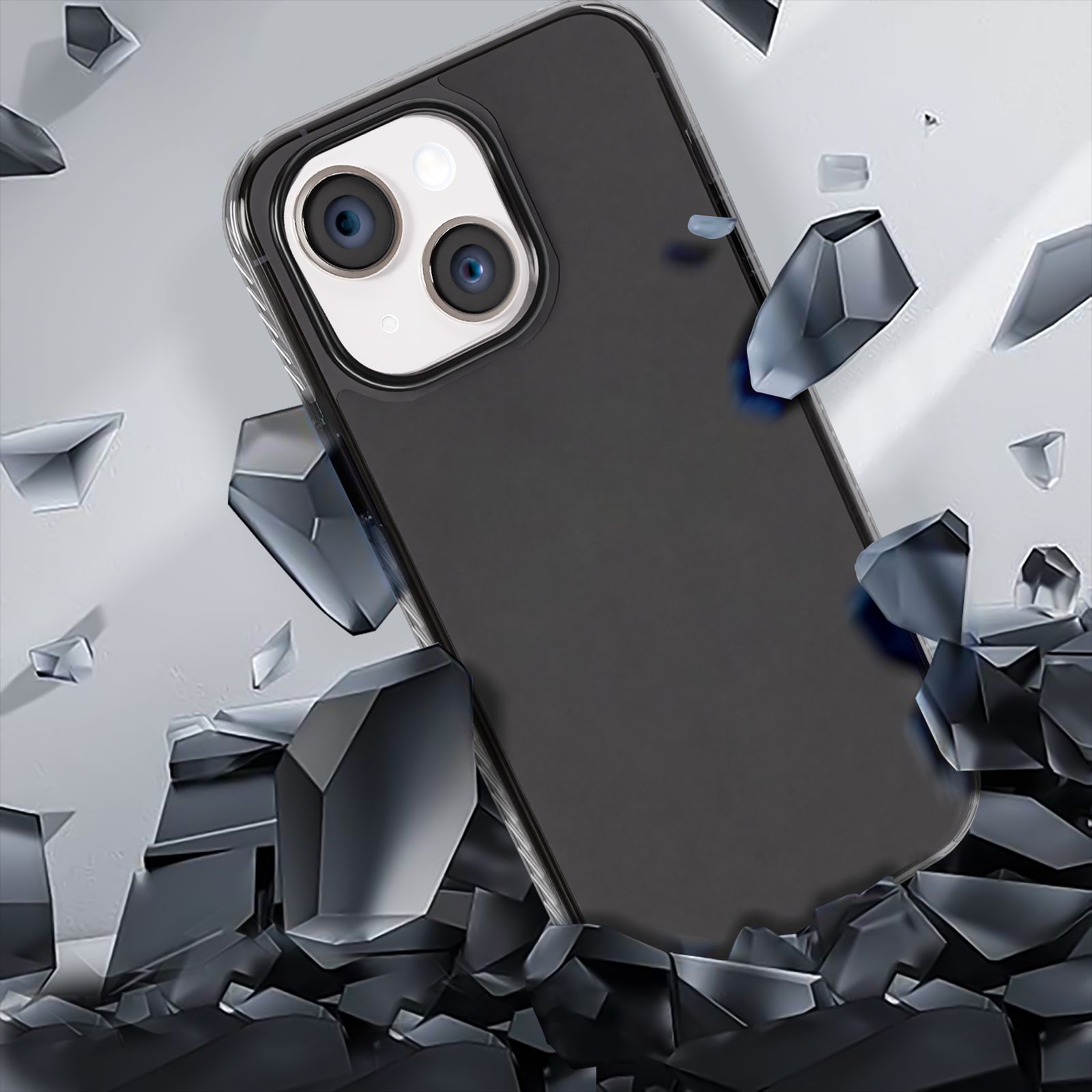 GRIPP Combat Hard TPU & Polycarbonate Back Cover for Apple iPhone 15 Plus (Anti Bacterial Technology, Smoke)_7