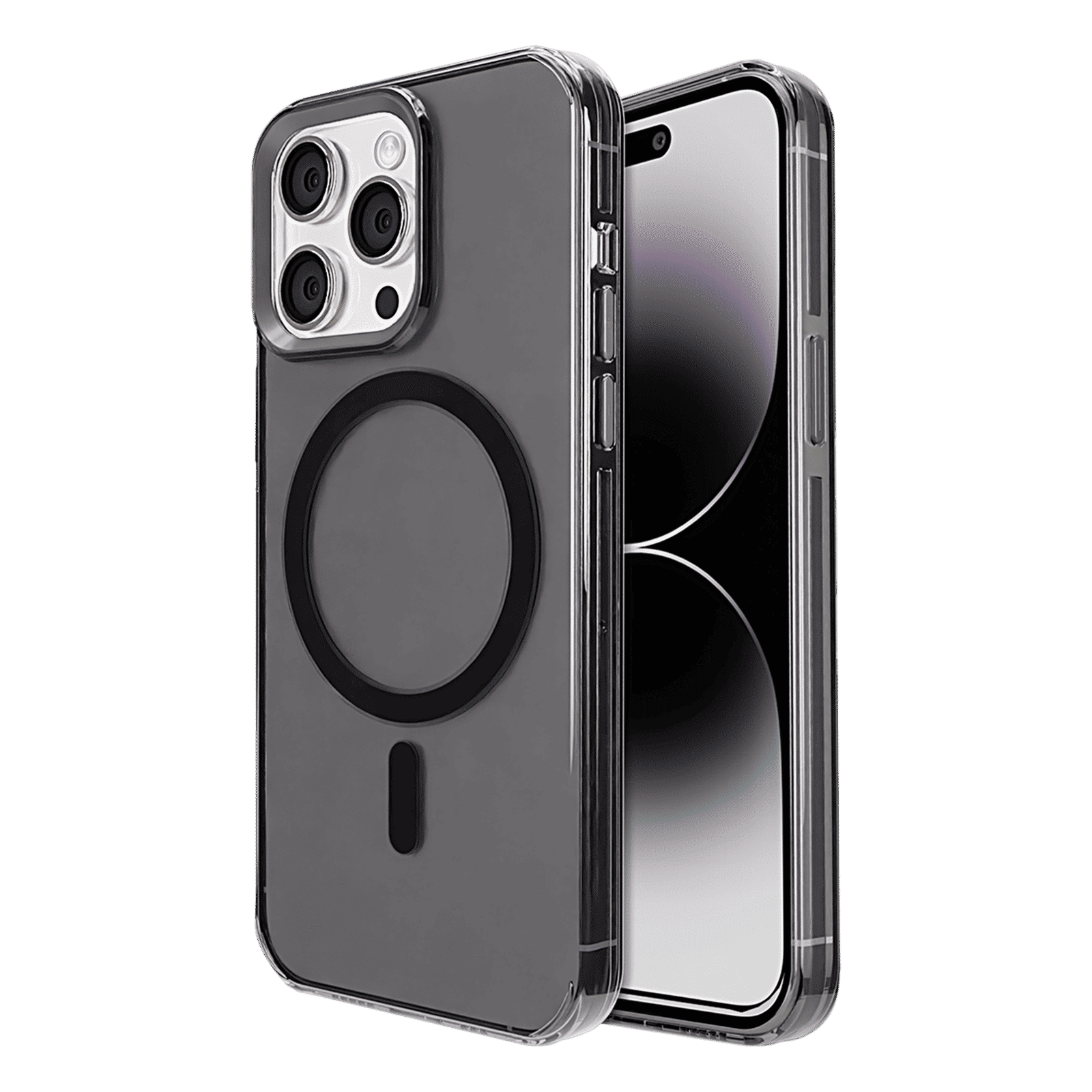 GRIPP Neo Xtreme Hard TPU & Polycarbonate Back Cover for Apple iPhone 15 Pro Max (MagSafe Compatible, Smoke)_1