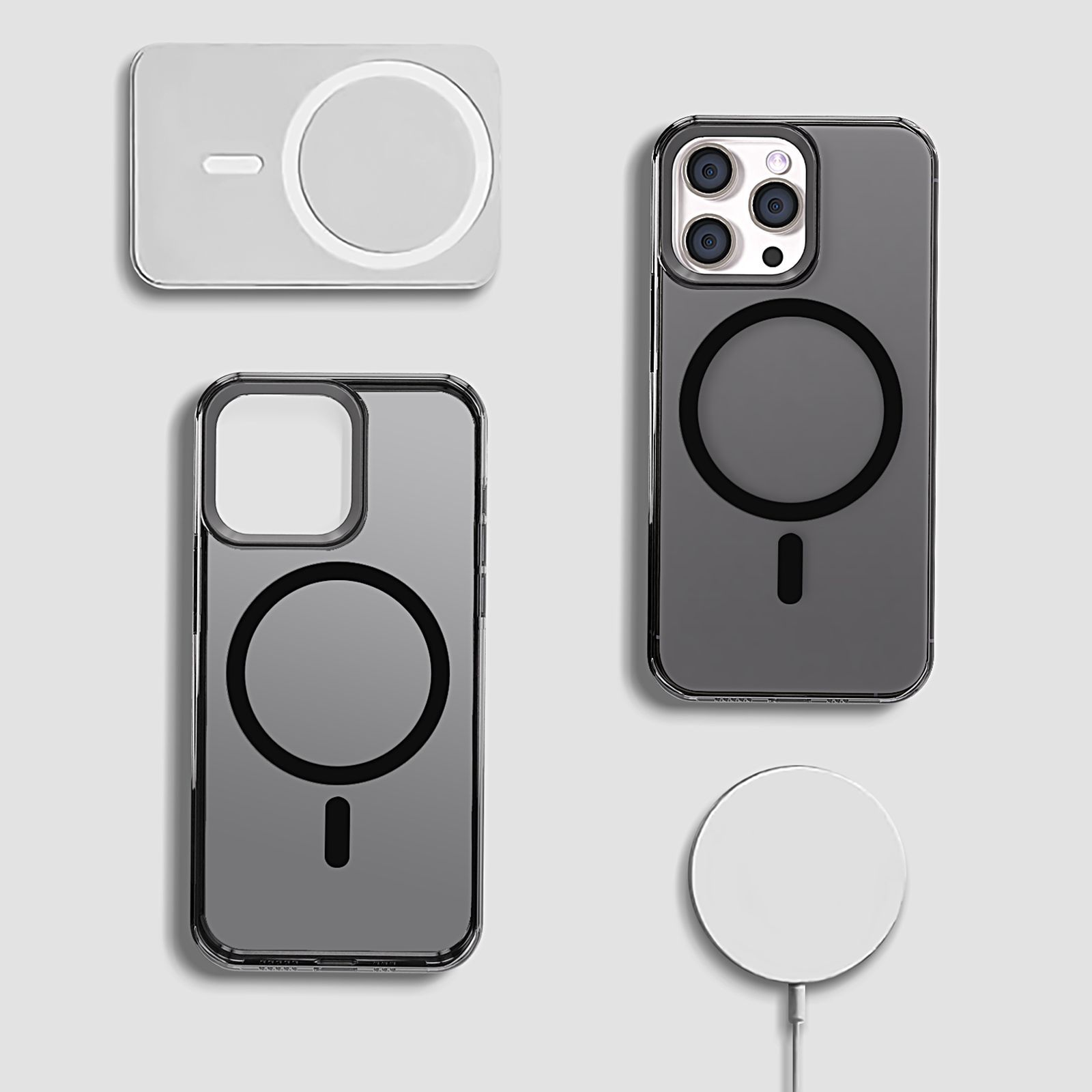 GRIPP Neo Xtreme Hard TPU & Polycarbonate Back Cover for Apple iPhone 15 Pro Max (MagSafe Compatible, Smoke)_8